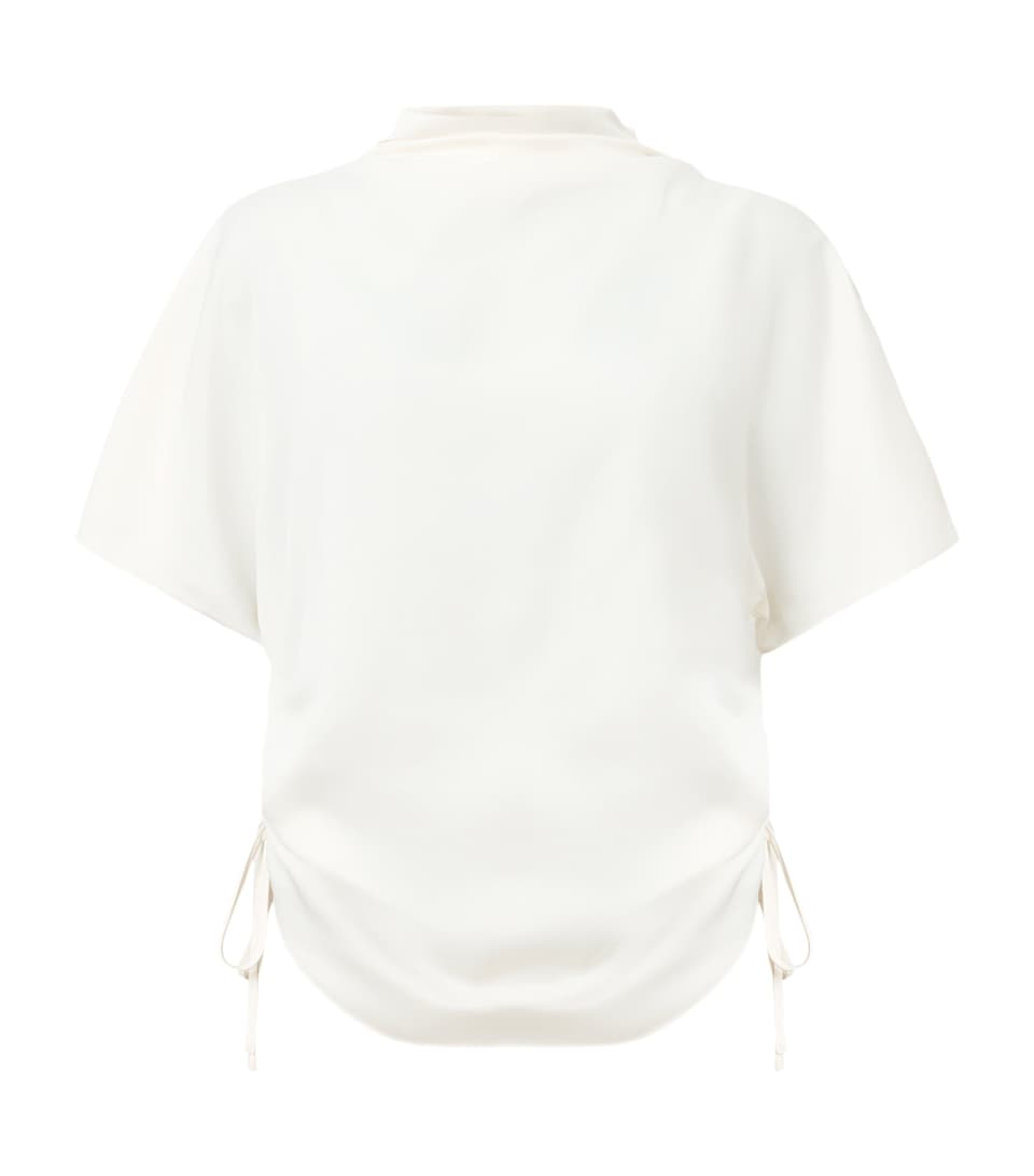 AllSaints Womens Leslie Draped Top Antique White