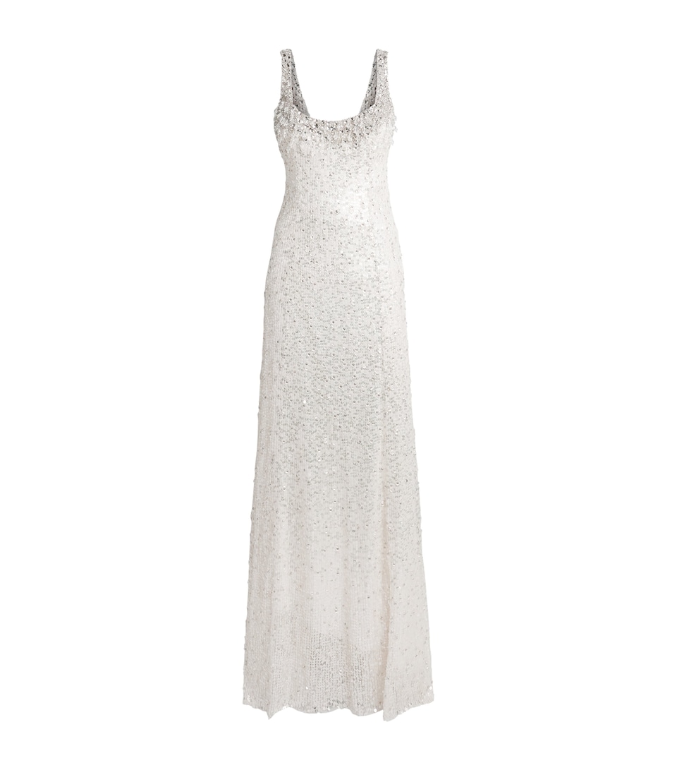 Jenny Packham Womens Embellished Arcadia Gown Ivory
