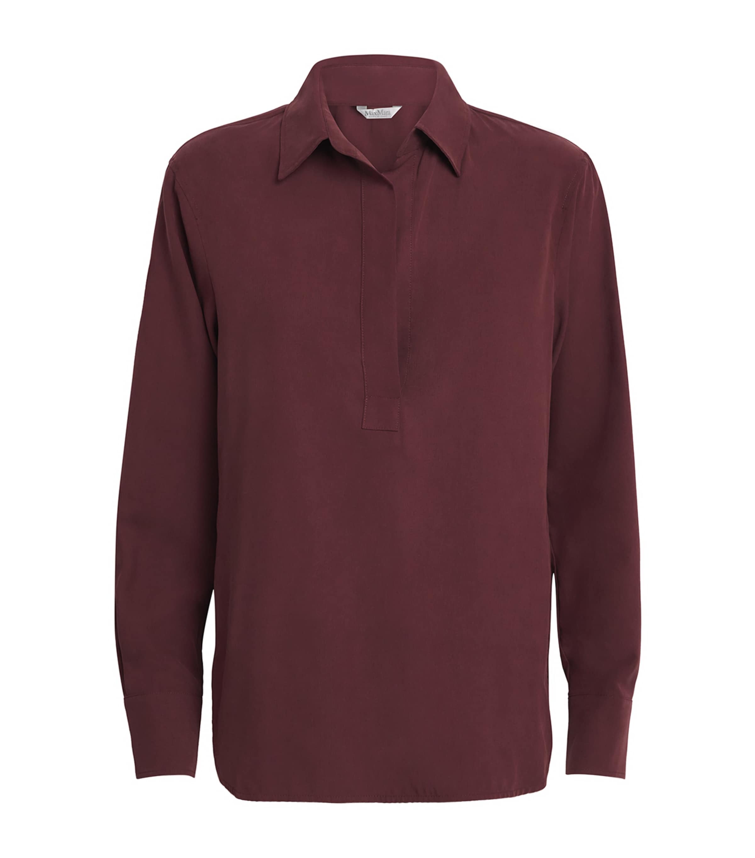 Silk Canvas Polo-Collar Shirt