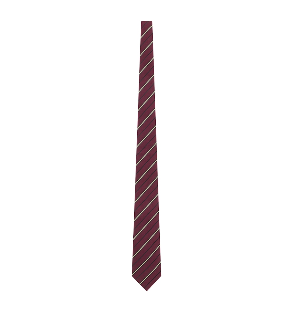 Silk-Wool Jacquard Stripe Tie