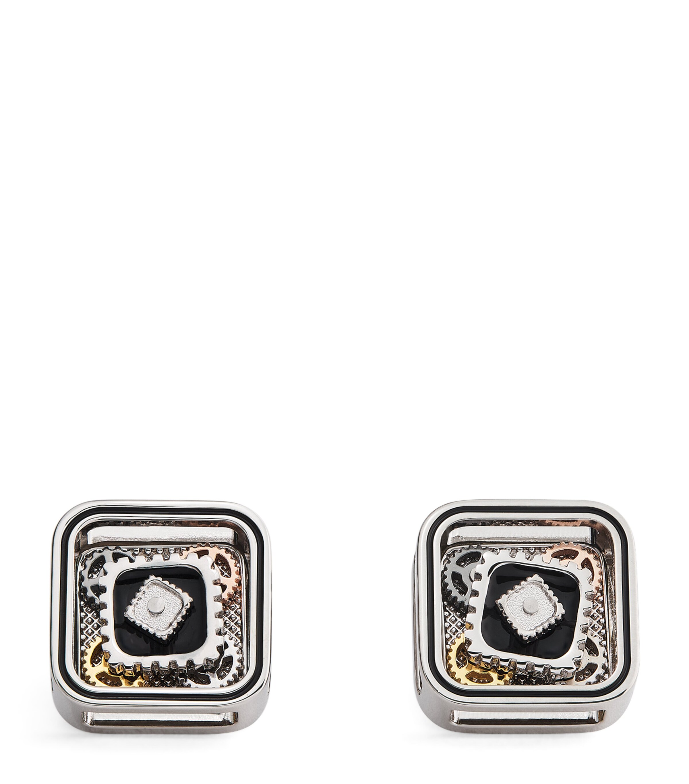 Metal Quadrato Gear Cufflinks