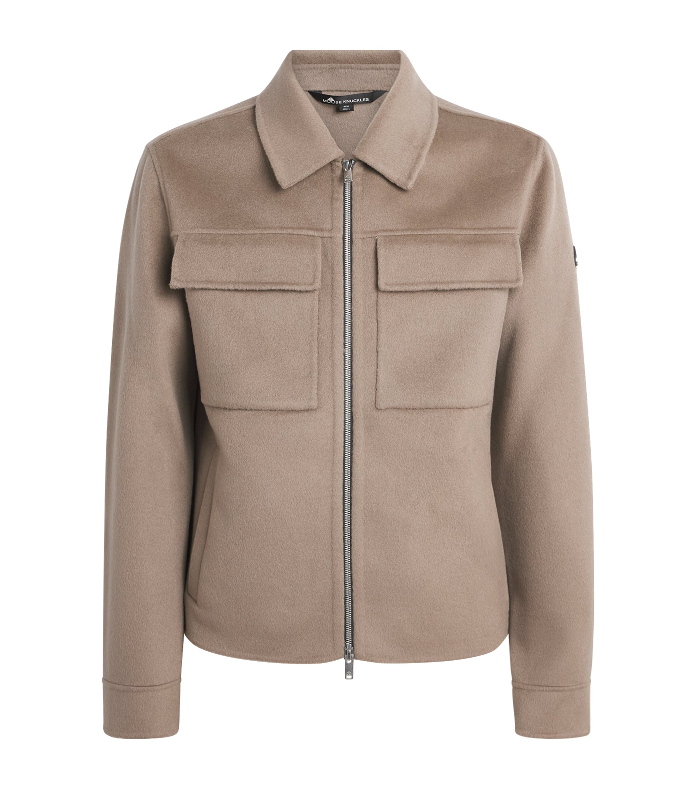 Moose Knuckles Mens Wool-Cashmere-Silk Jacques Jacket Ashen