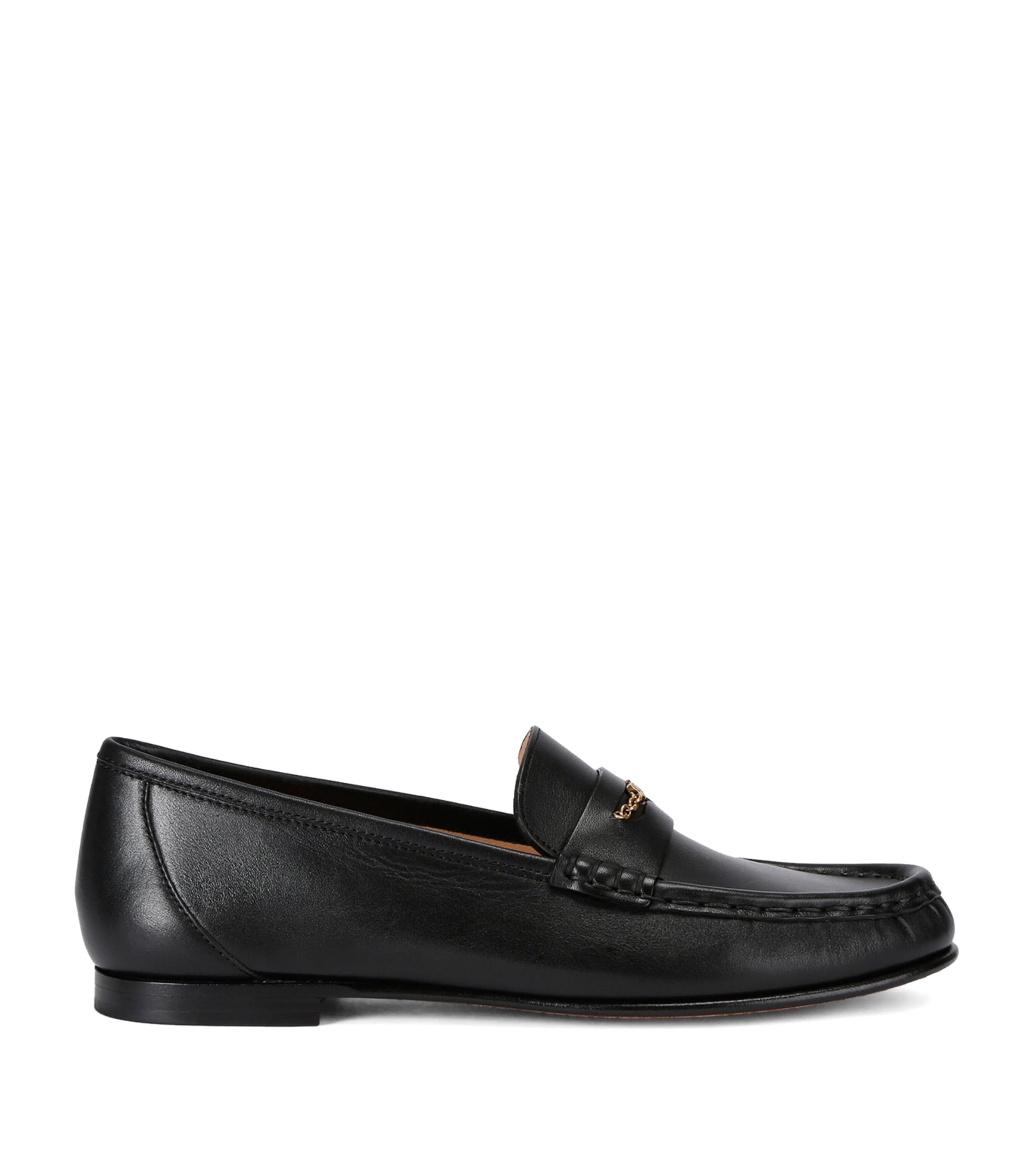 【関税&送料込】Saint Laurent Black Leather Loafers Saint Laurent Leather Le Loafers | Harrods UK