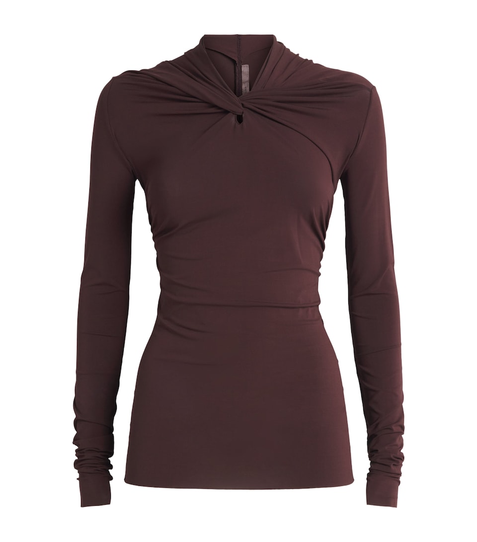Rick Owens Womens Twisted Kail Top Wine
