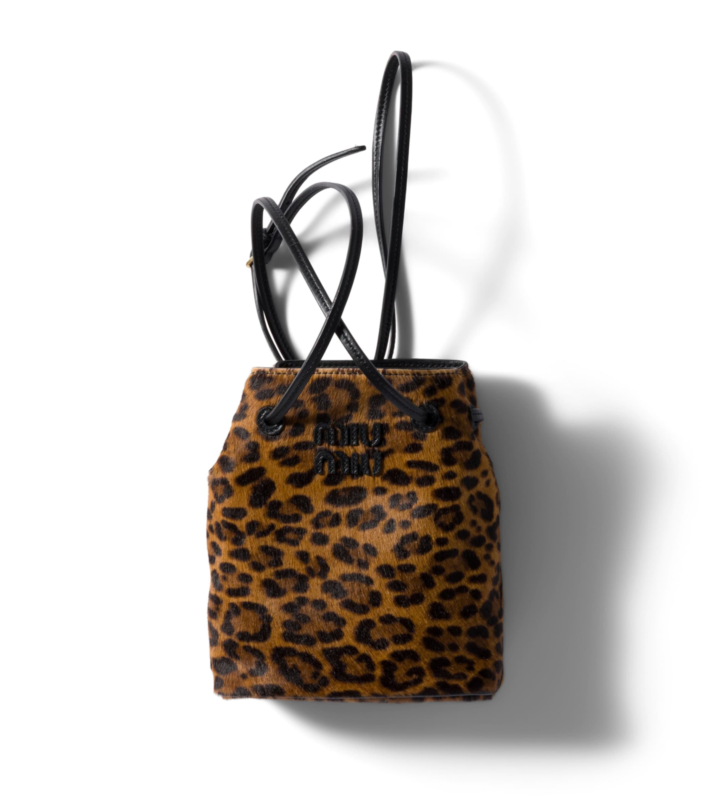 Calf Hair Logo Pouch