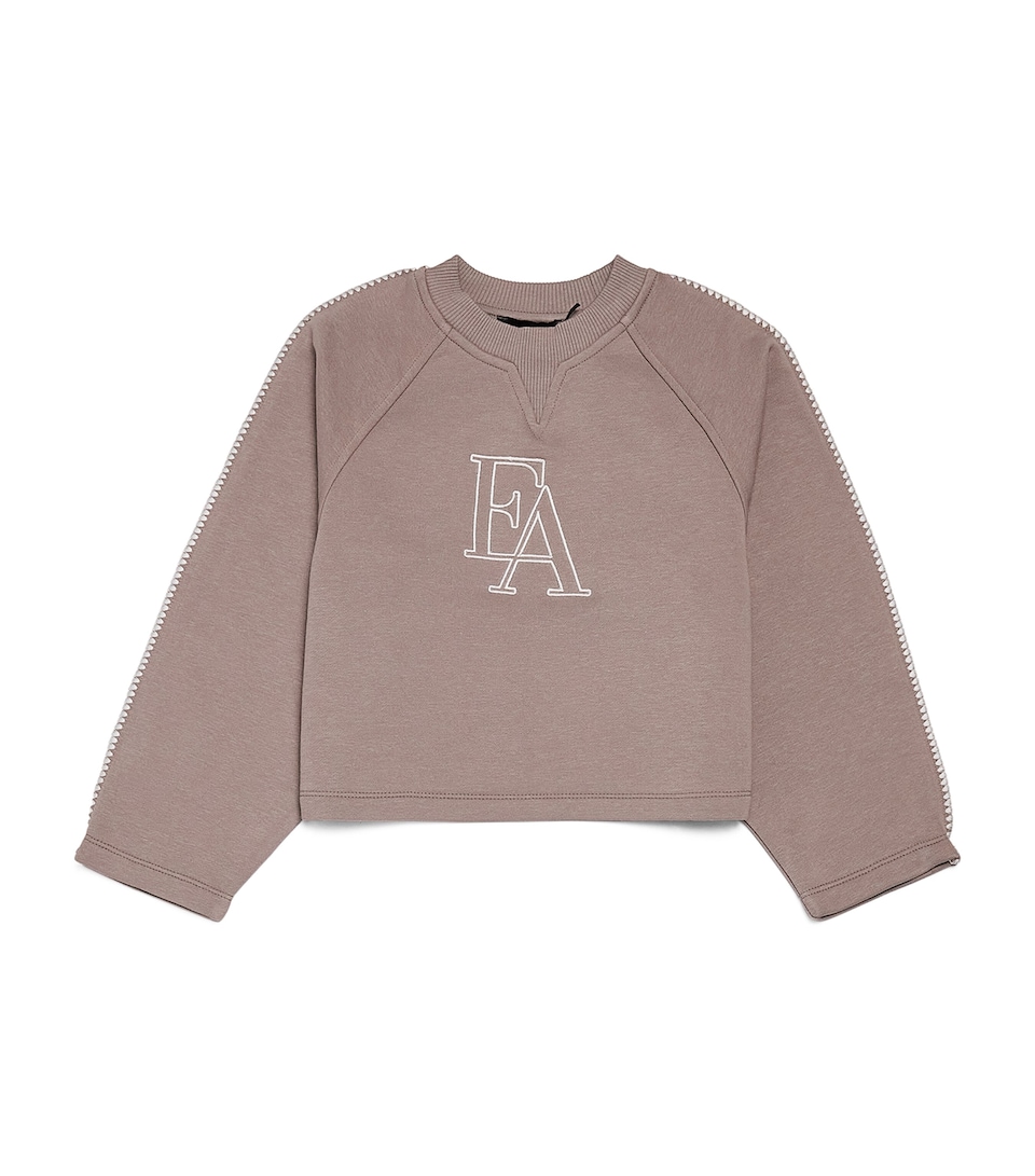 Emporio Armani Kids Crochet-Trim Sweatshirt (4-14 Years) Etherea