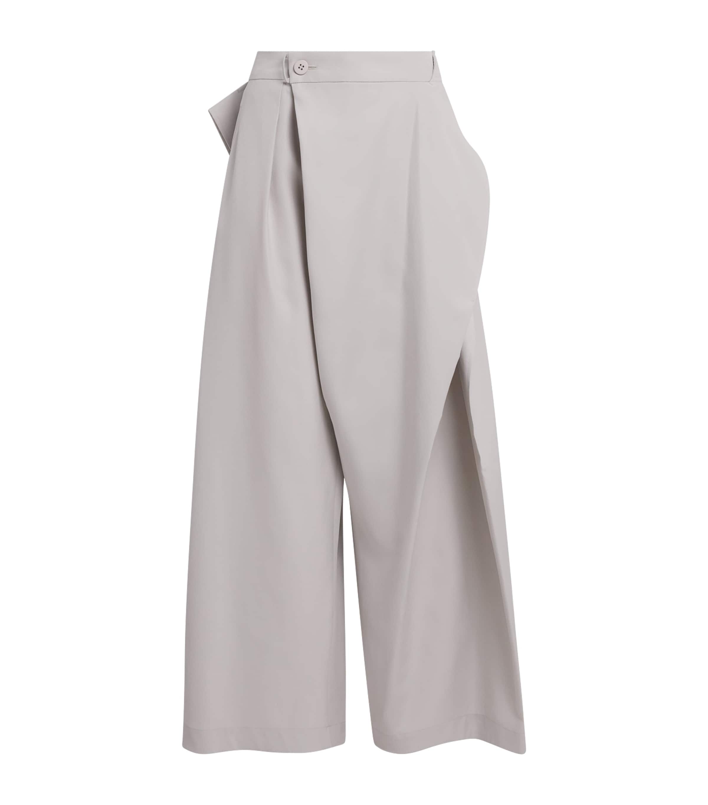 Issey Miyake Womens Fluttering Trousers Light Grey