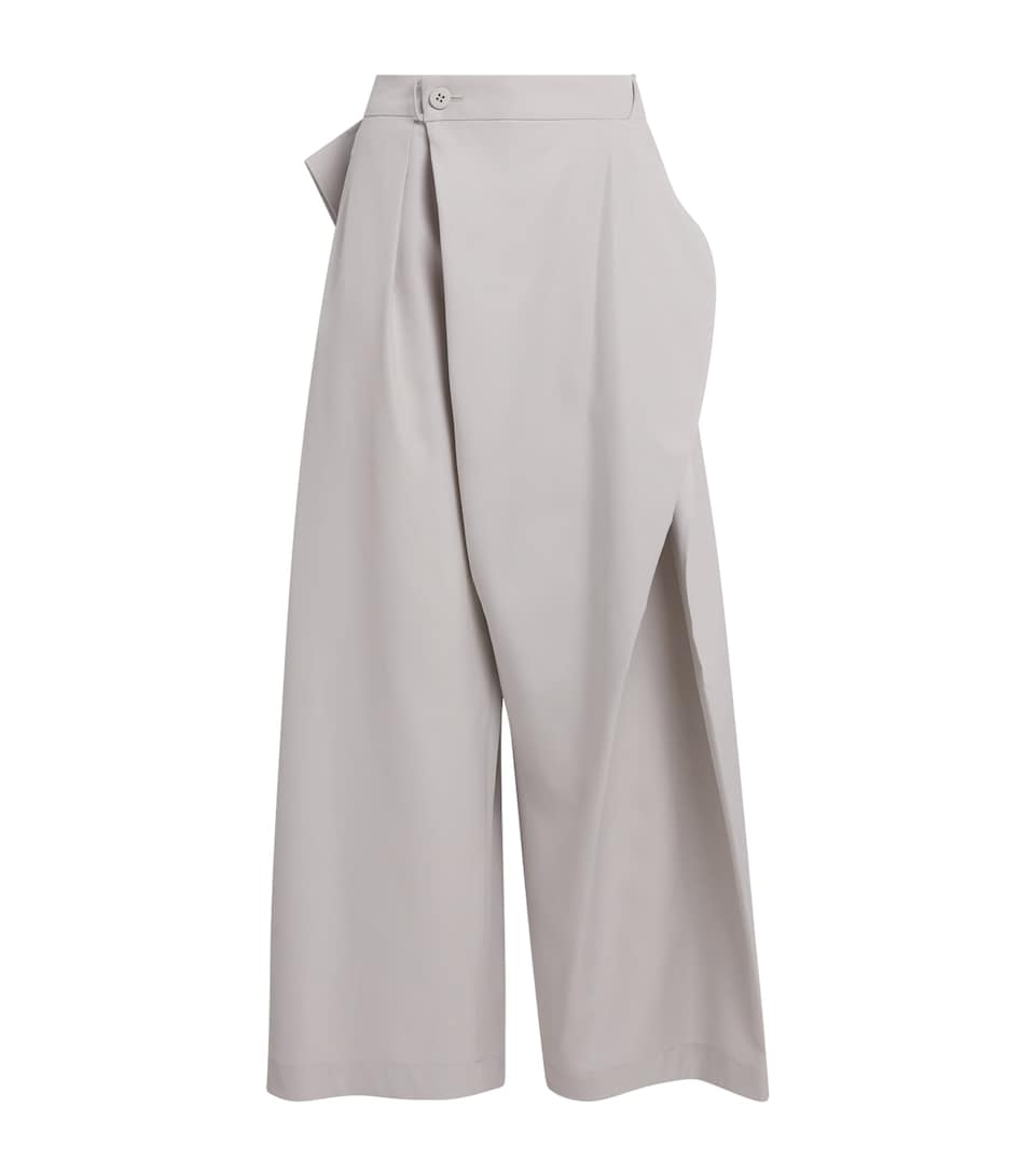 Issey Miyake Womens Fluttering Trousers Light Grey