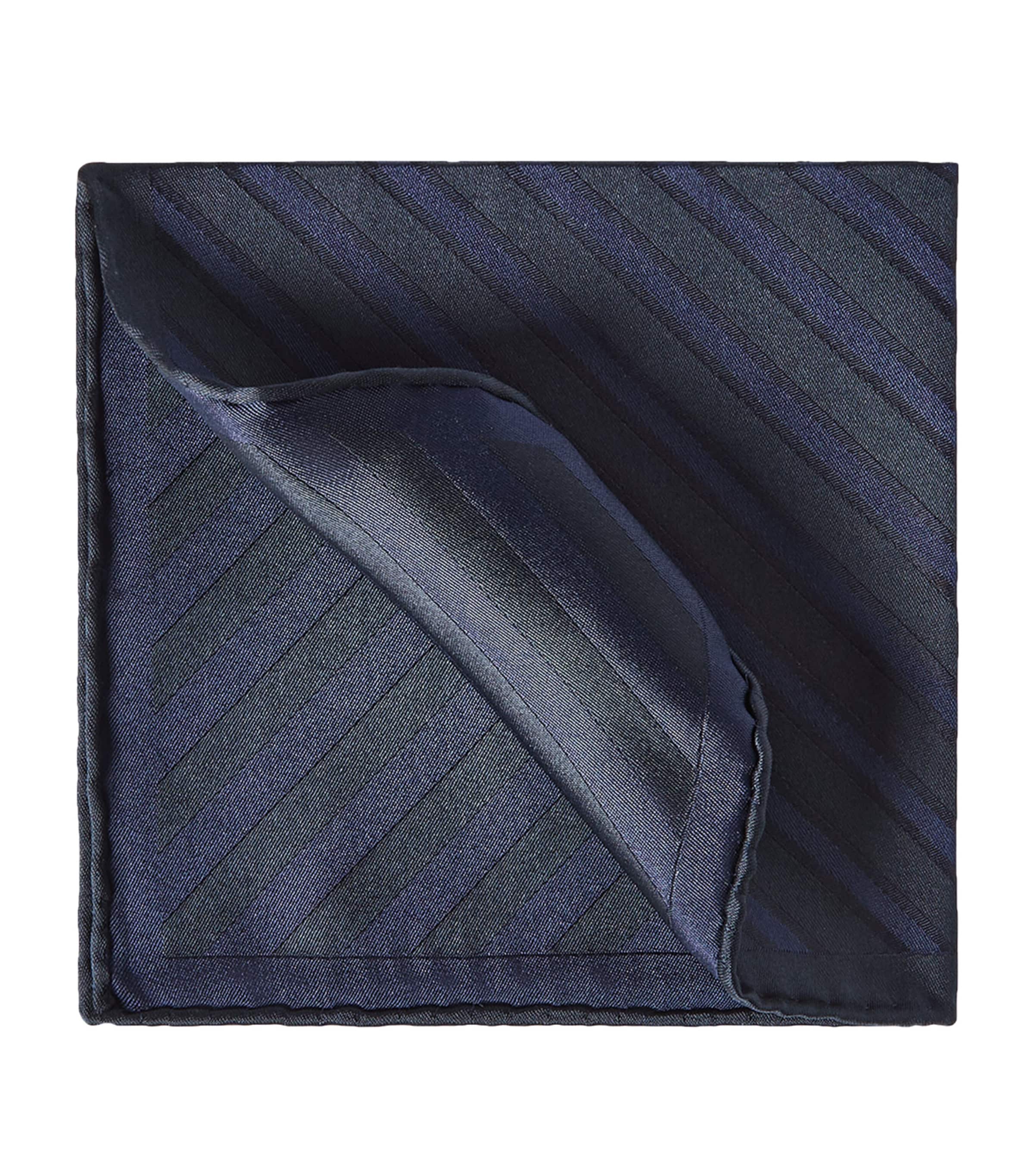 Brunello Cucinelli Silk Striped Pocket Square