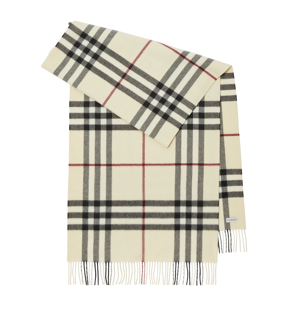 Cashmere Wide Check Scarf