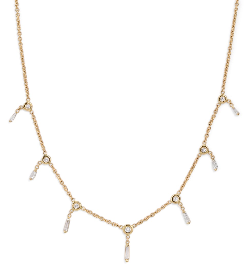 Yellow Gold and Diamond Shaker Necklace