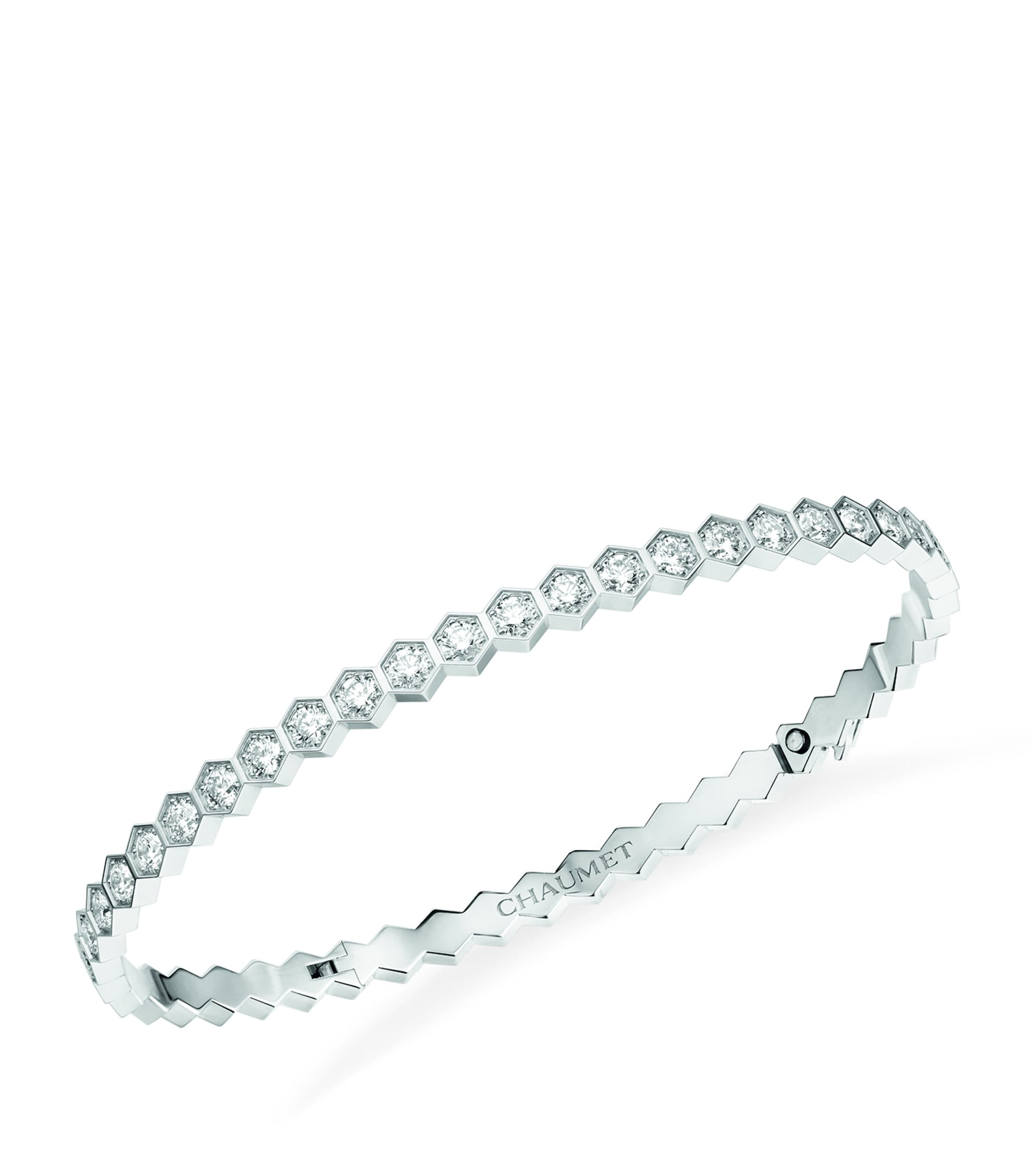 White Gold and Diamond Bee de Chaumet Bangle