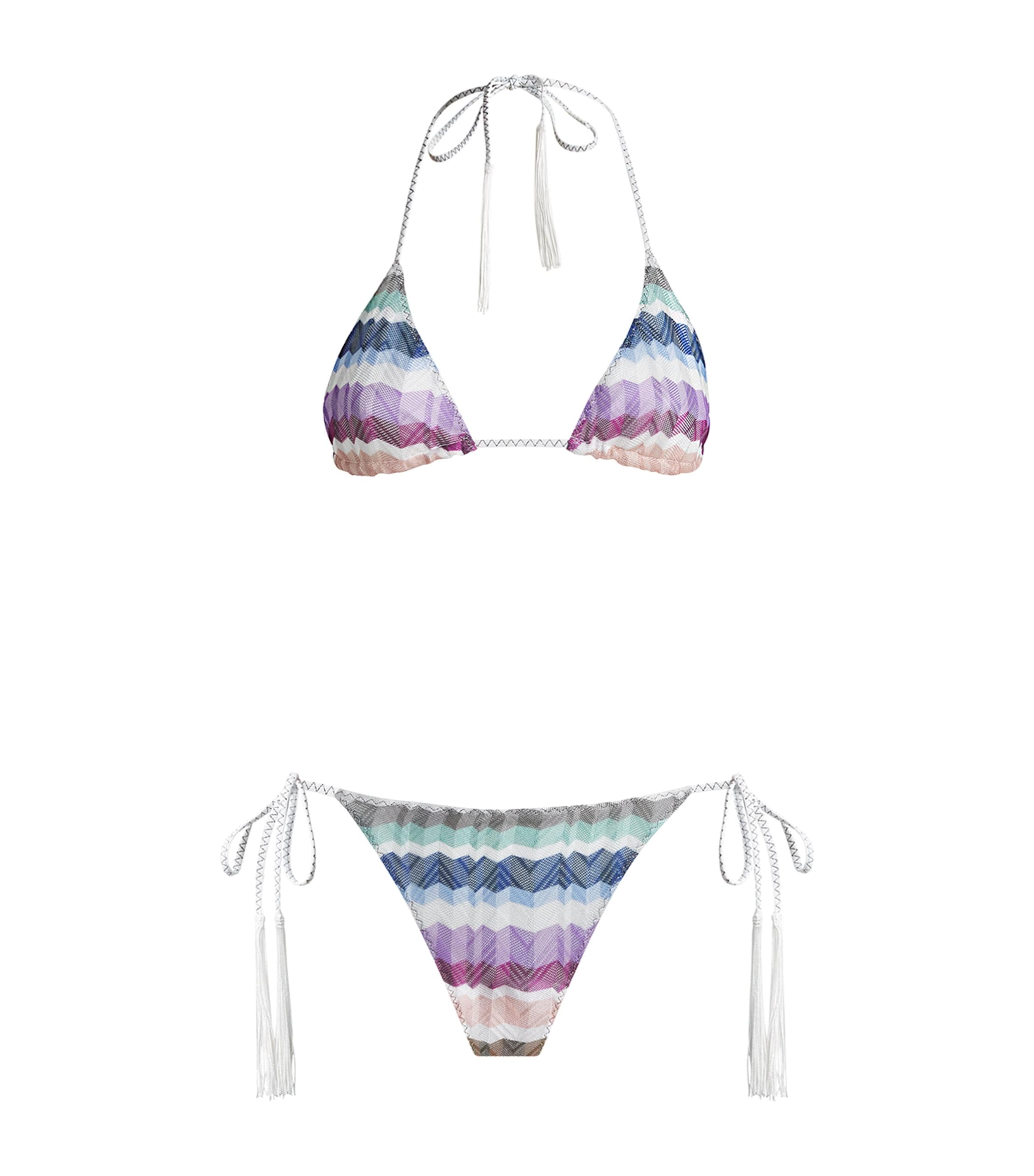 Missoni Womens Zigzag Triangle Bikini Multicolor