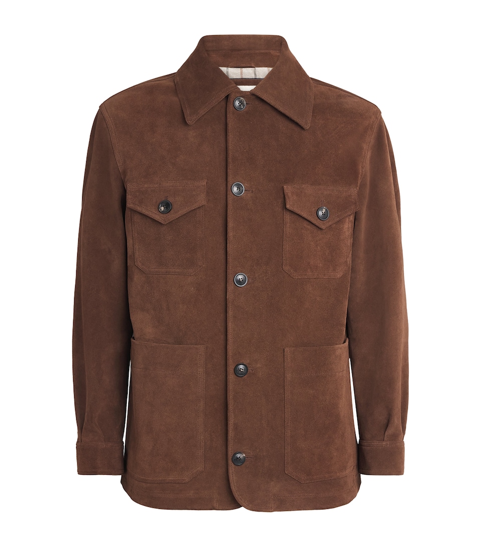 Purdey Mens Suede Lyall Jacket Coffee