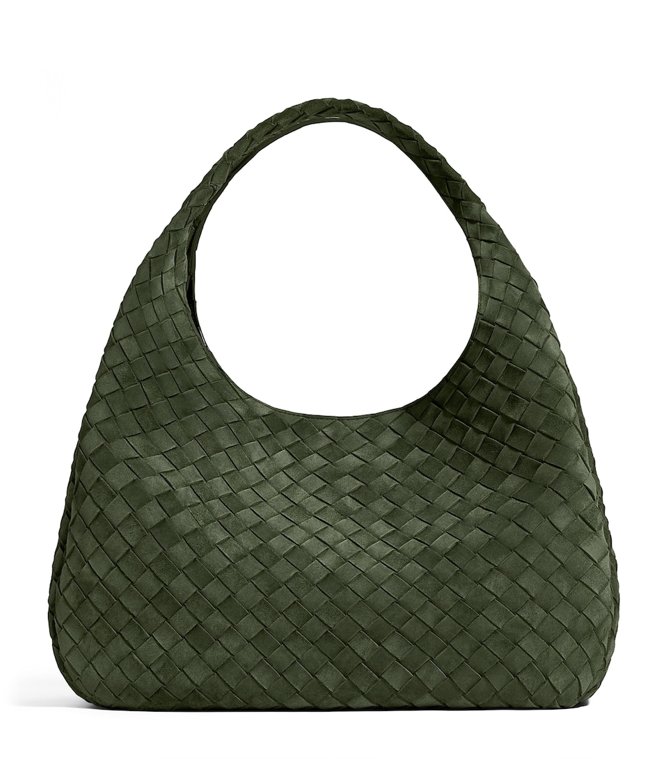 Bottega Veneta Large Suede Campana Shoulder Bag