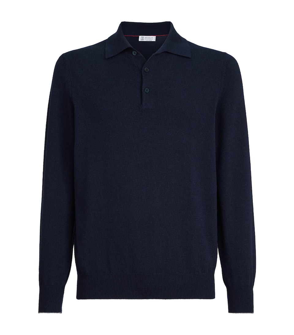Brunello Cucinelli Mens Cashmere Polo Sweater