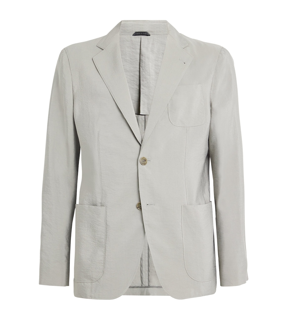 Silk-Blend Blazer