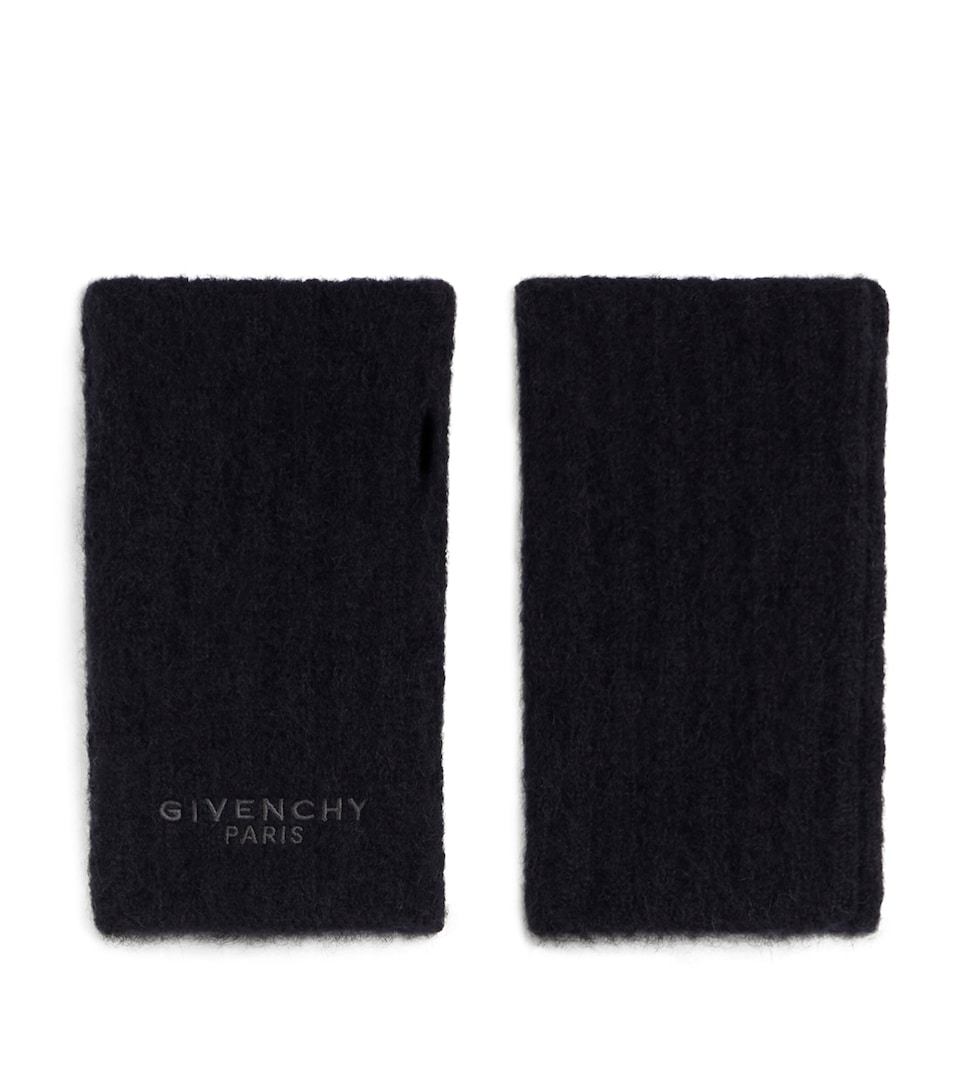 Givenchy Alpaca-Blend Logo Mittens