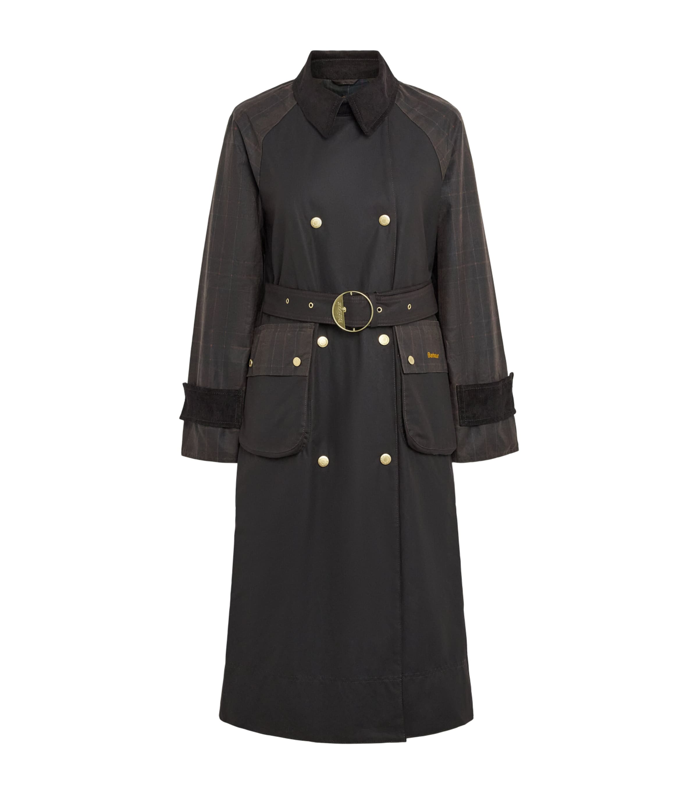 Barbour Womens Waxed Cotton Elva Trench Coat Rustic/mtd/mix Trtn