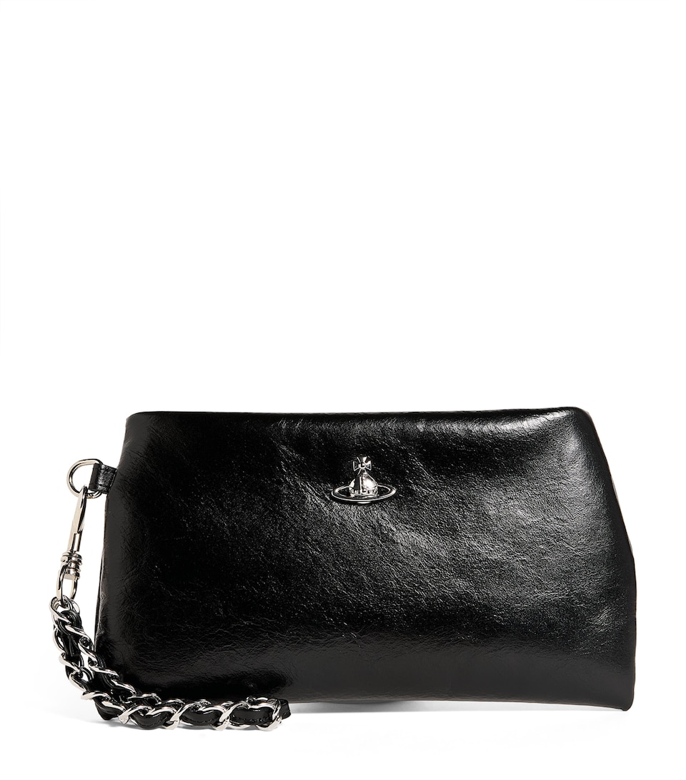 Leather Sadie Wristlet Pouch