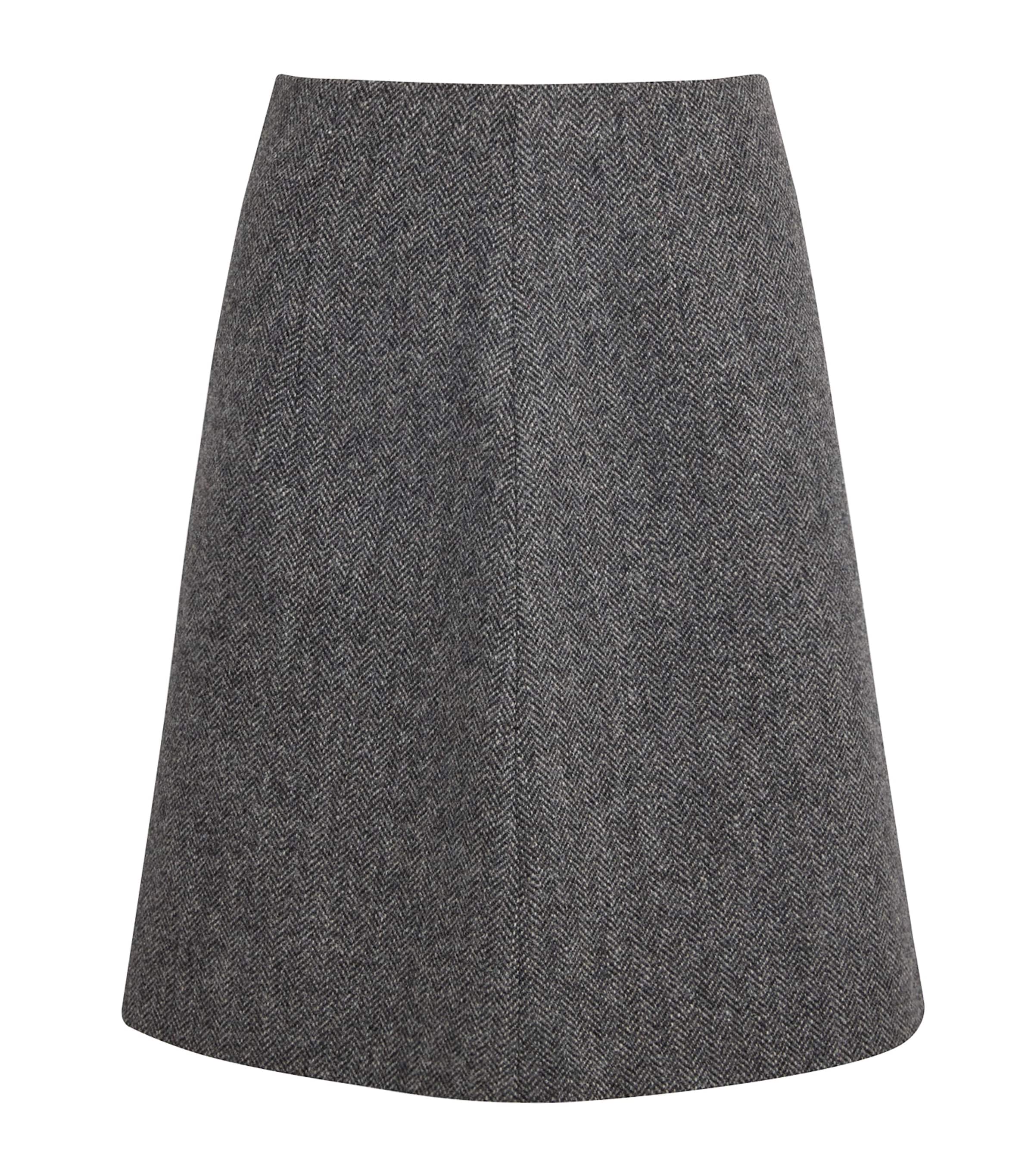 Wool A-Line Skirt
