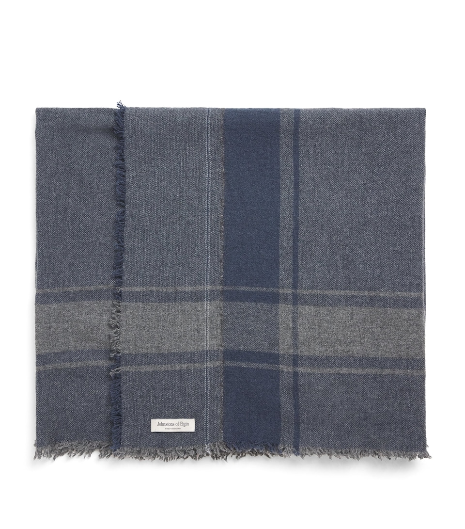 Johnstons Of Elgin Cashmere Tartan Scarf Ink