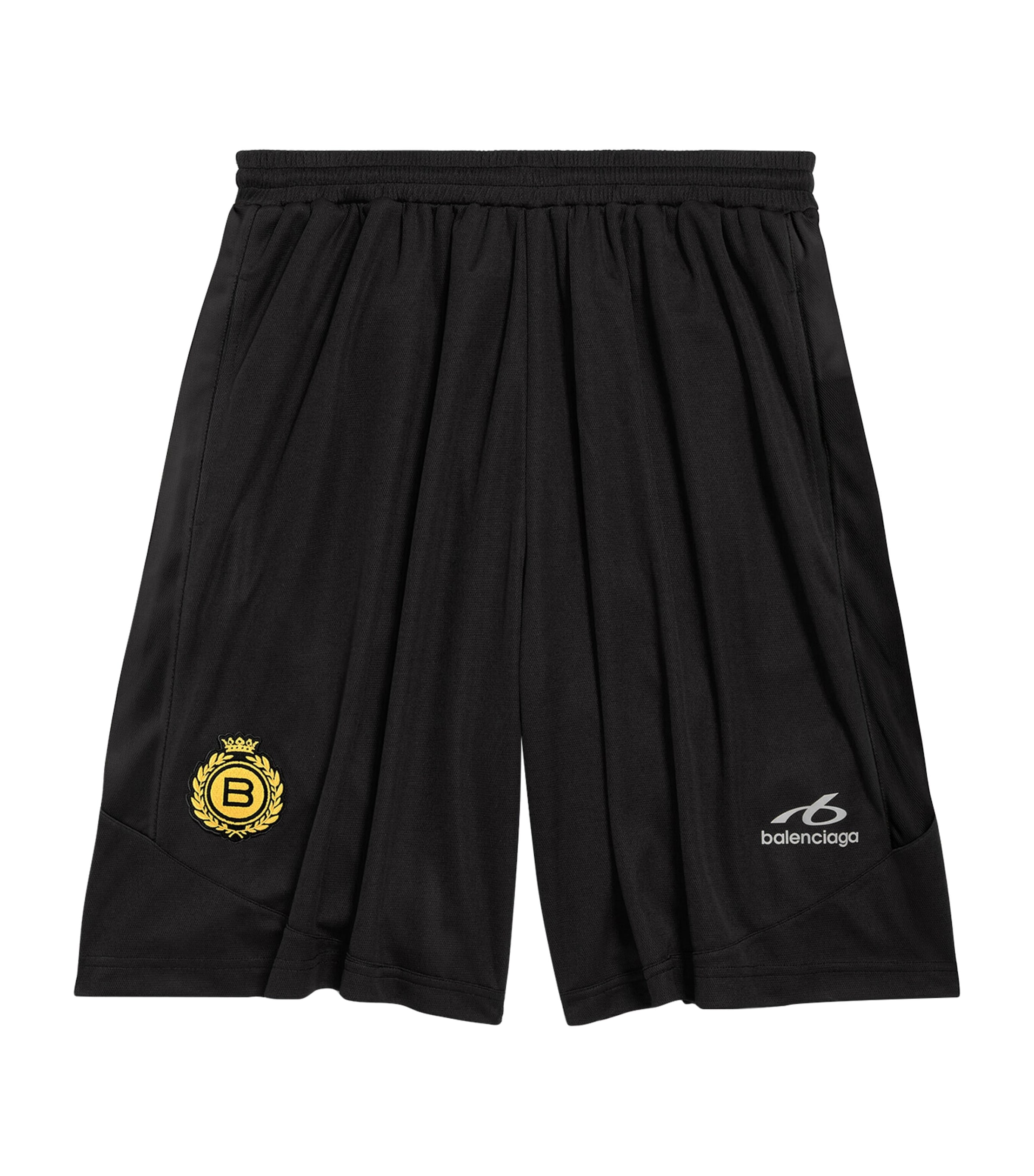 Balenciaga Mens Crest Baggy Football Shorts