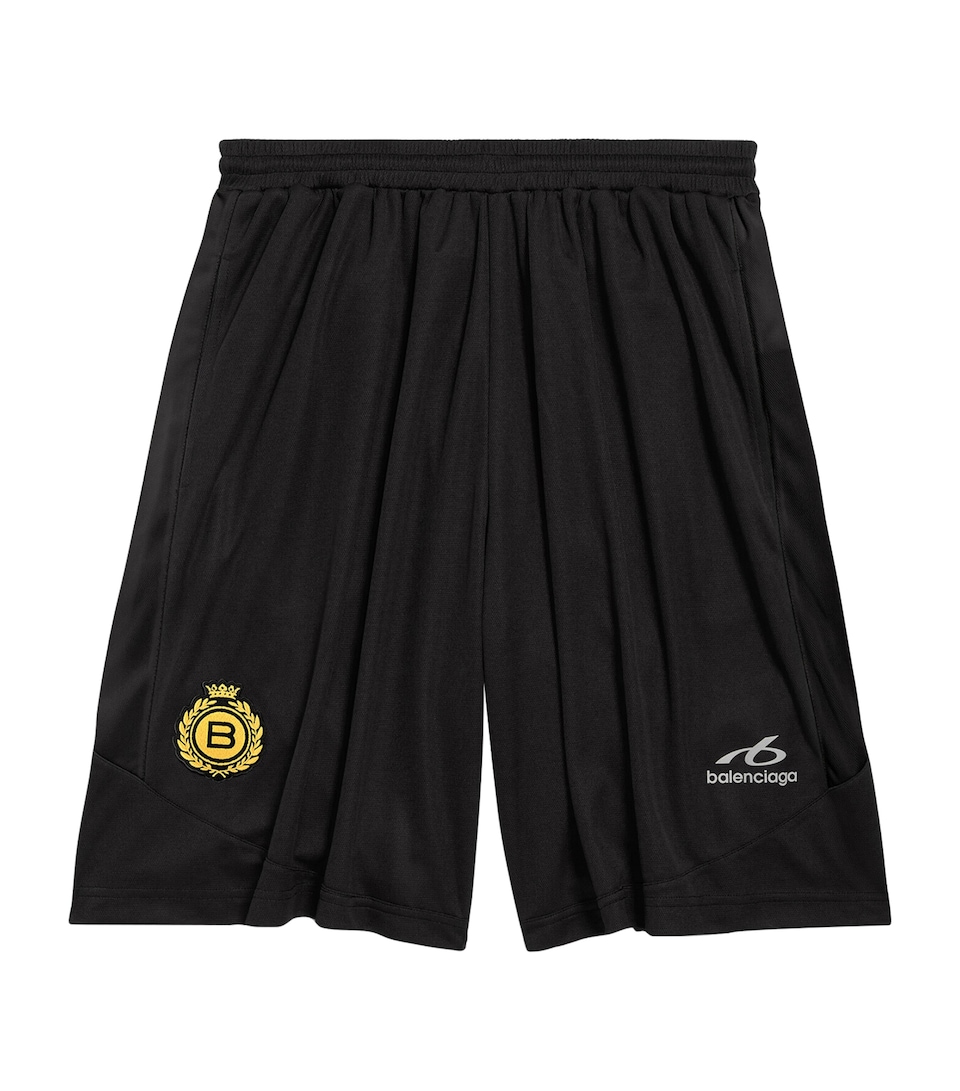 Balenciaga Mens Crest Baggy Football Shorts