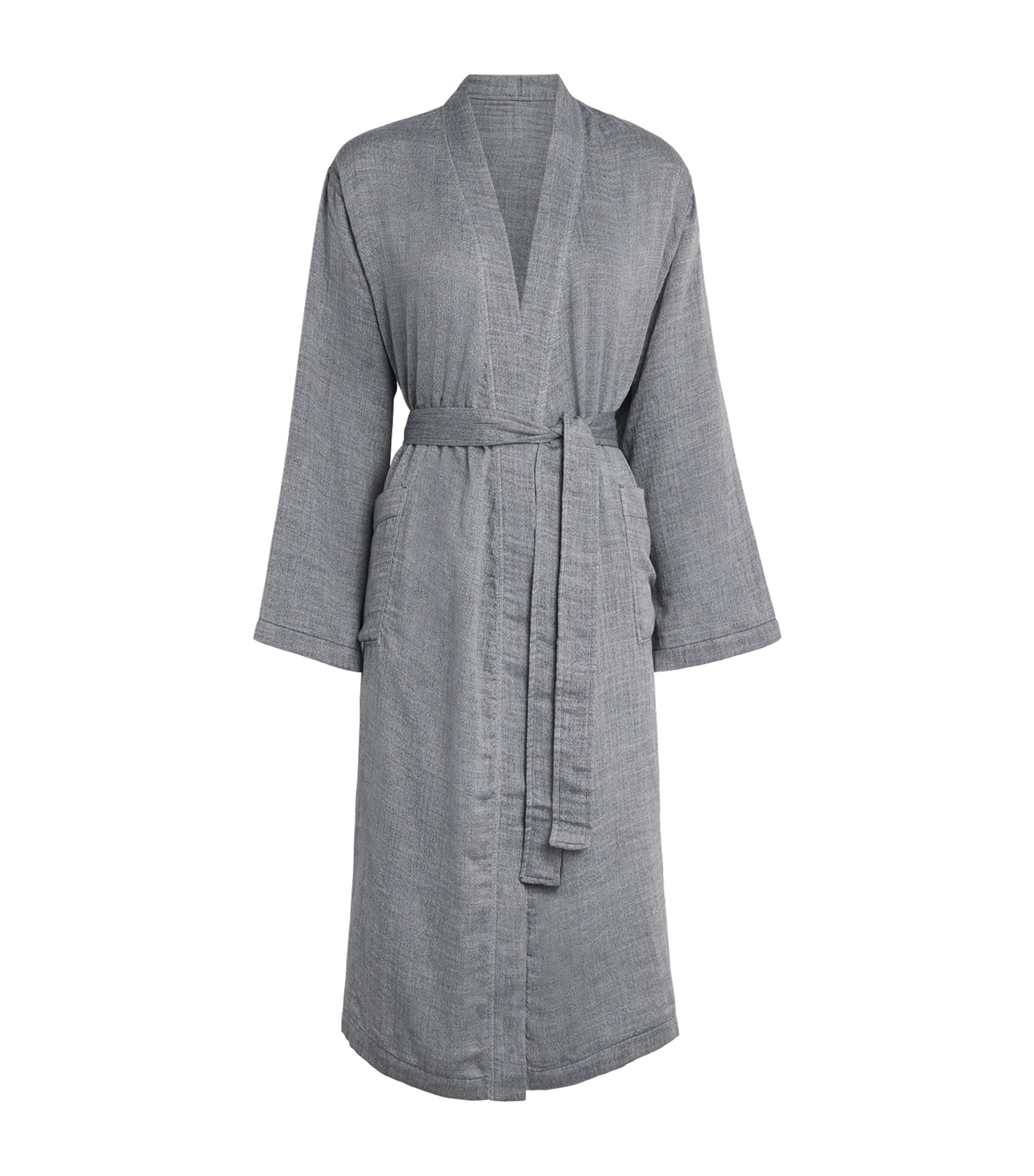 Uchino Cotton Marshmallow Gauze Robe (Small) Dark Grey