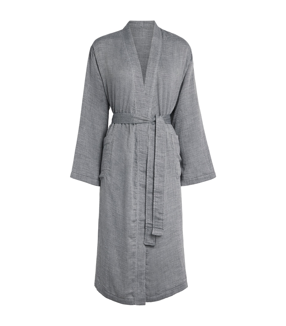 Uchino Cotton Marshmallow Gauze Robe (Small) Dark Grey