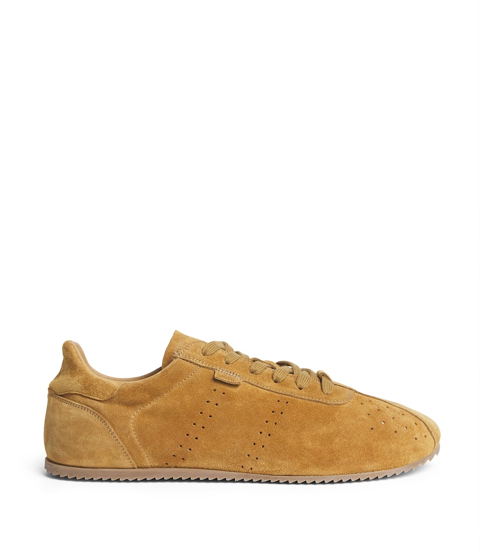 AMI Paris Suede Soft Sneakers Caramel