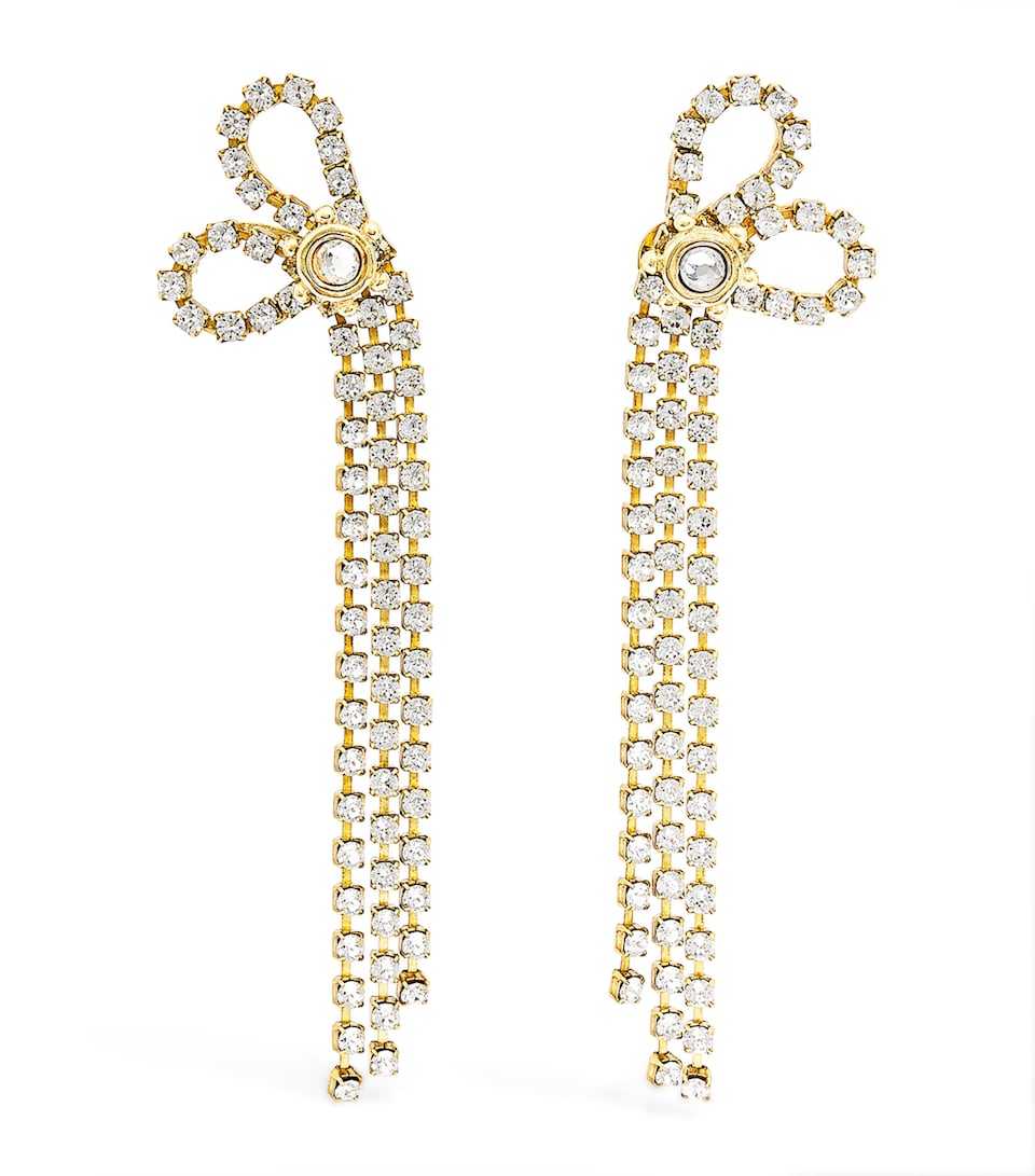 Crystal Bow Chandelier Earrings