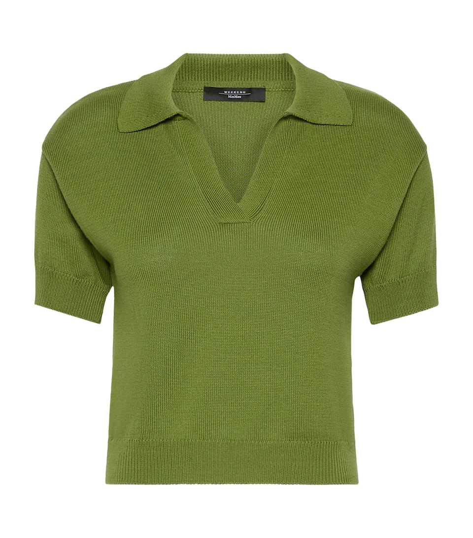 Weekend Max Mara Womens Knitted Polo Shirt Green