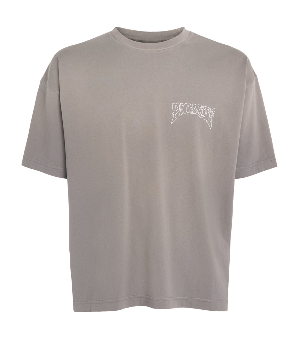 PICANTE Mens Organic Cotton Sacramento T-Shirt Smoke