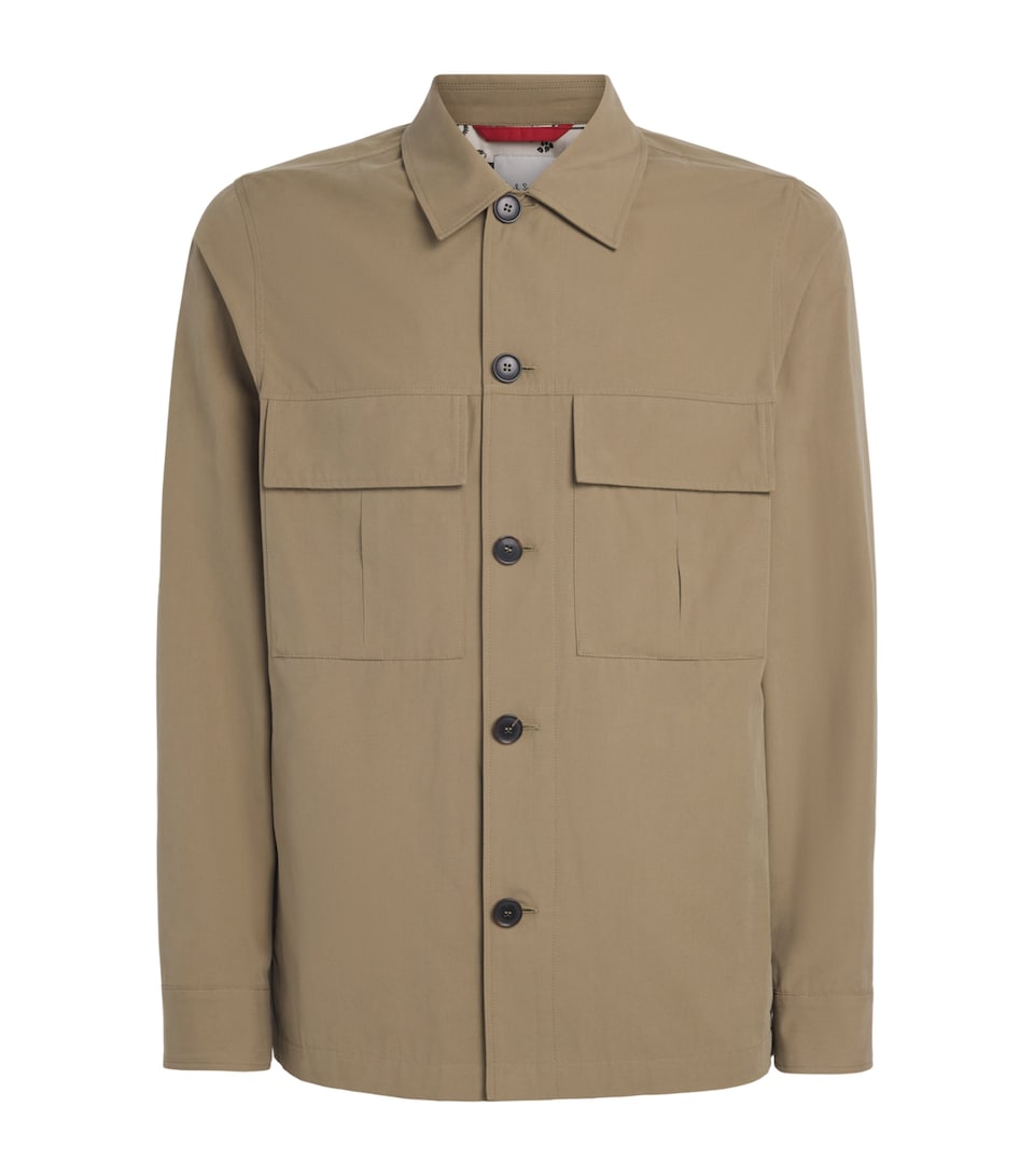 Paul Smith Mens Cotton-Blend Twin-Pocket Overshirt