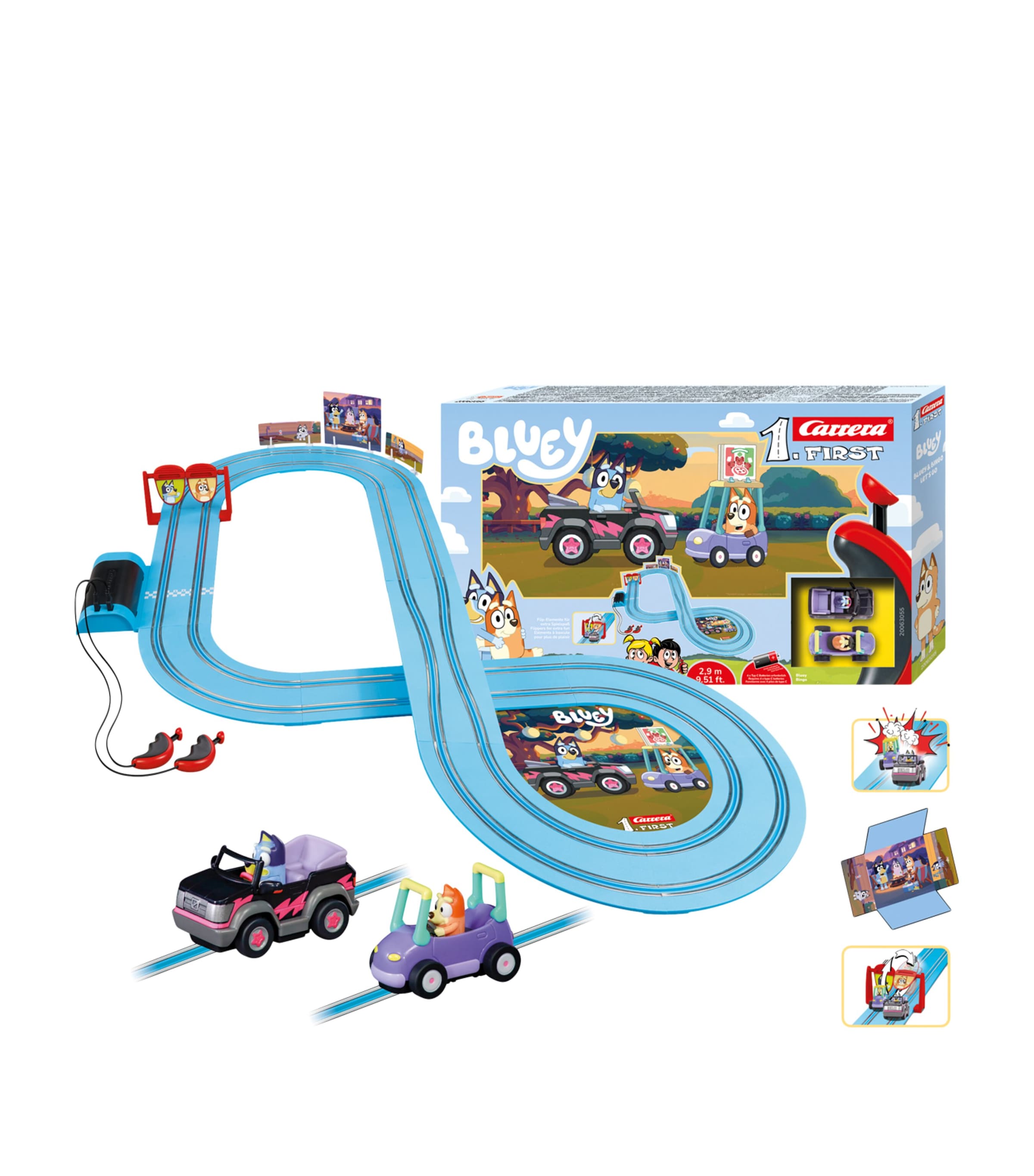 Bluey & Bingo "Lets Go" FIRST Slot Racing Set