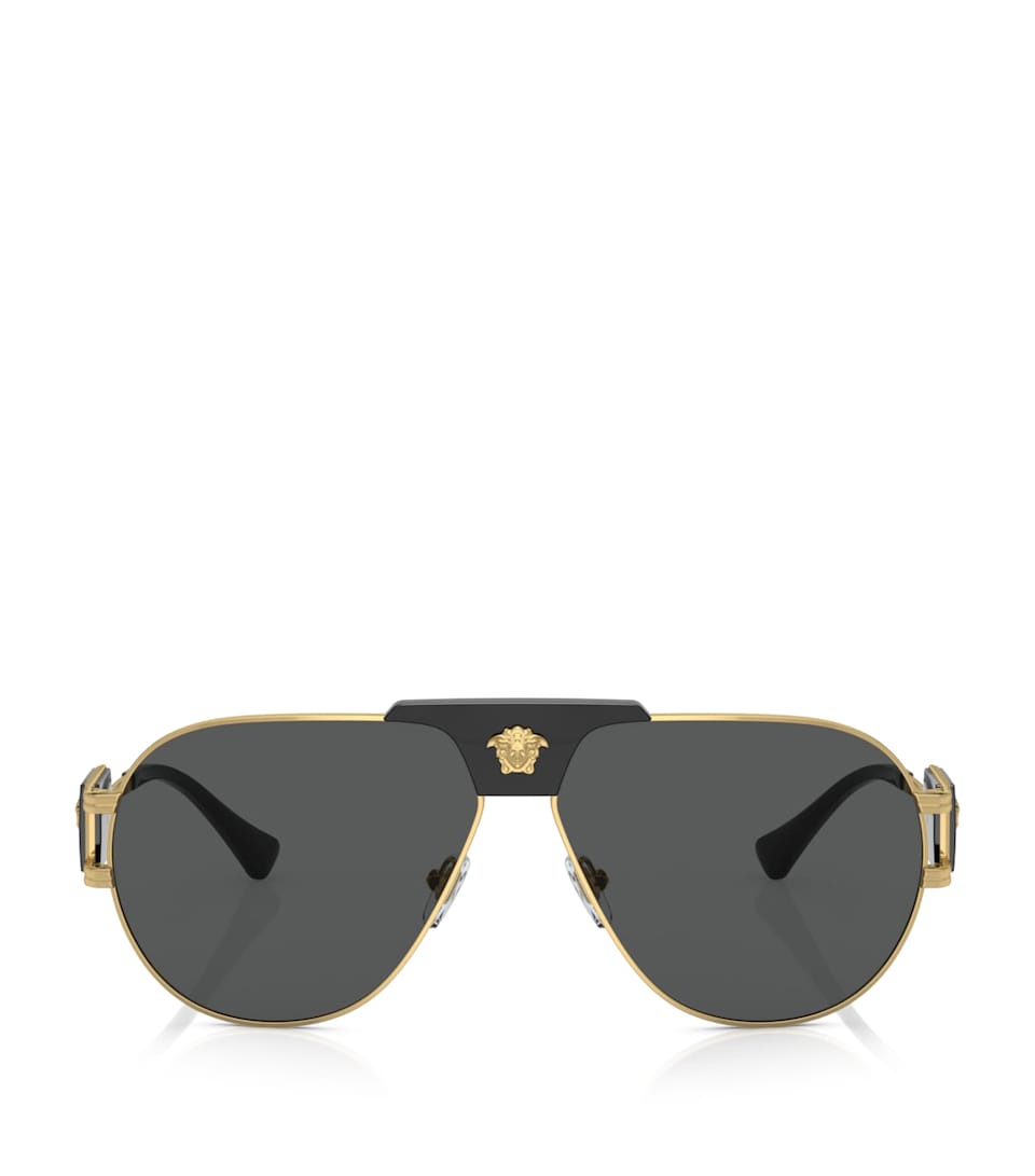 Versace Medusa Pilot Sunglasses Gold