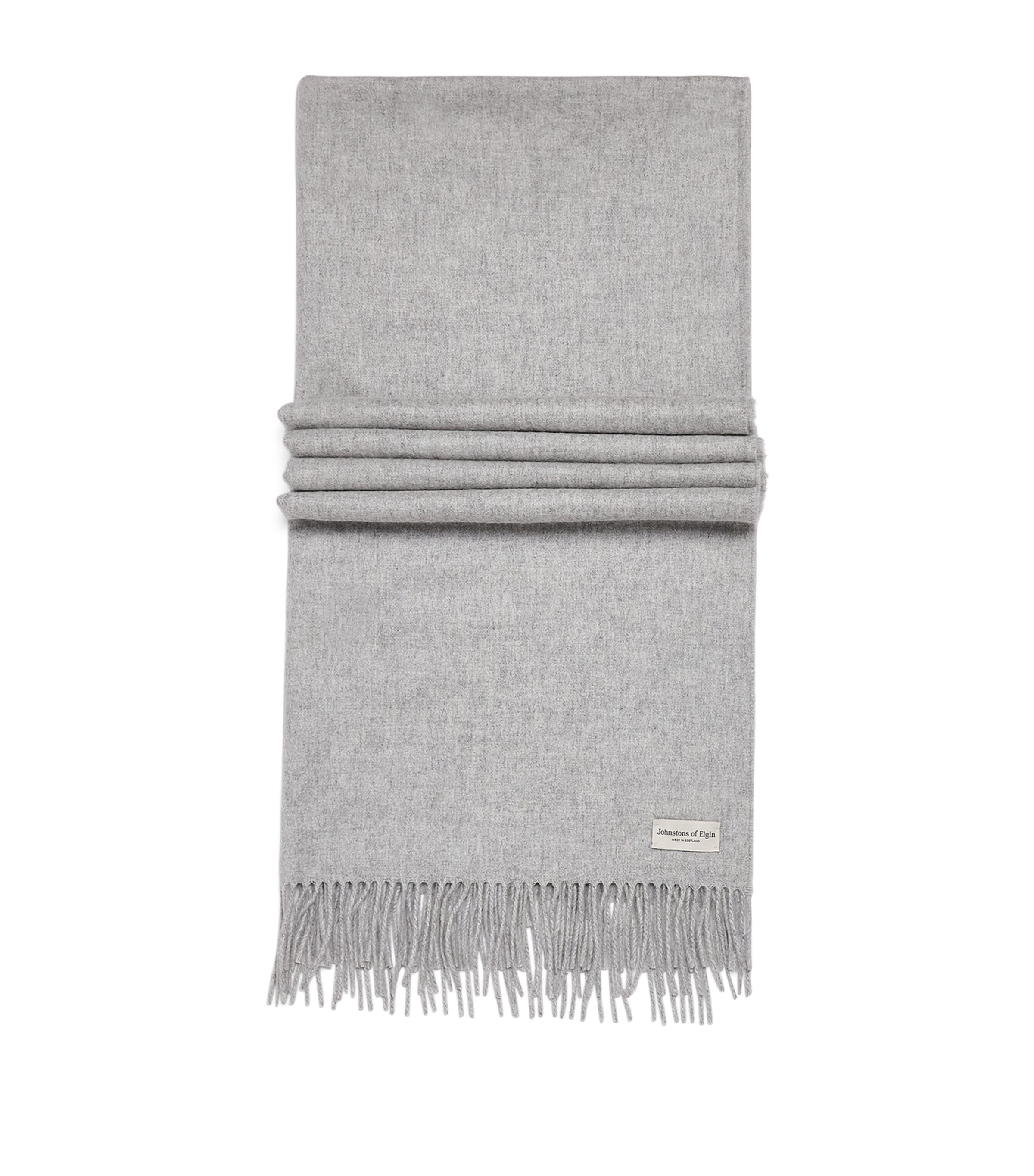 Johnstons Of Elgin Cashmere Wide Scarf Silver