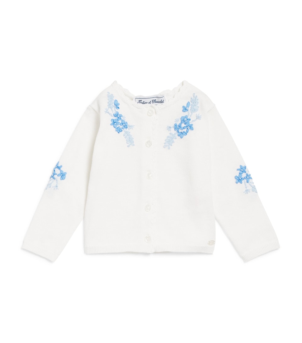 Cotton Floral Embroidered Cardigan (3 Months – 4 Years)