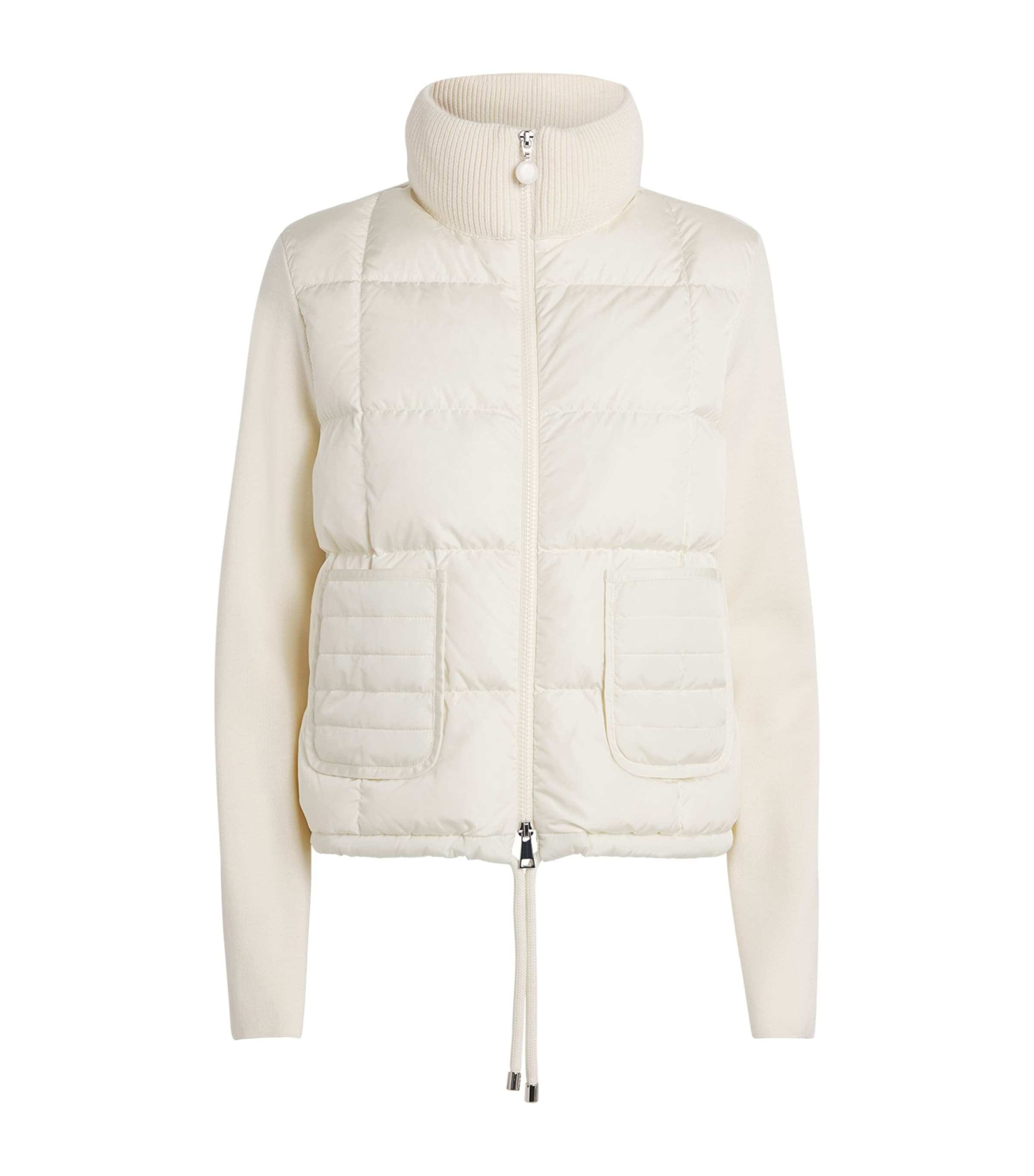 Down-Wool Panelled Cardigan