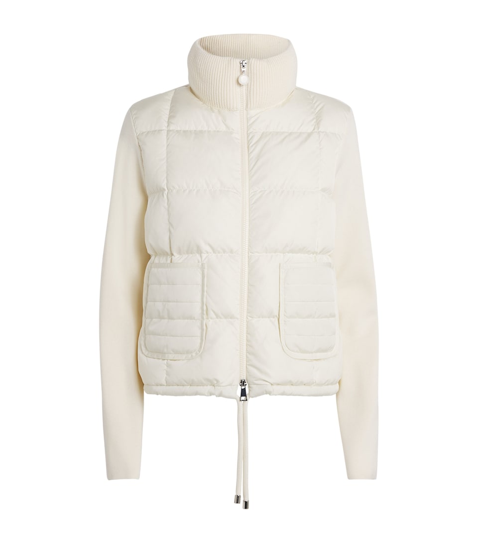 Down-Wool Panelled Cardigan