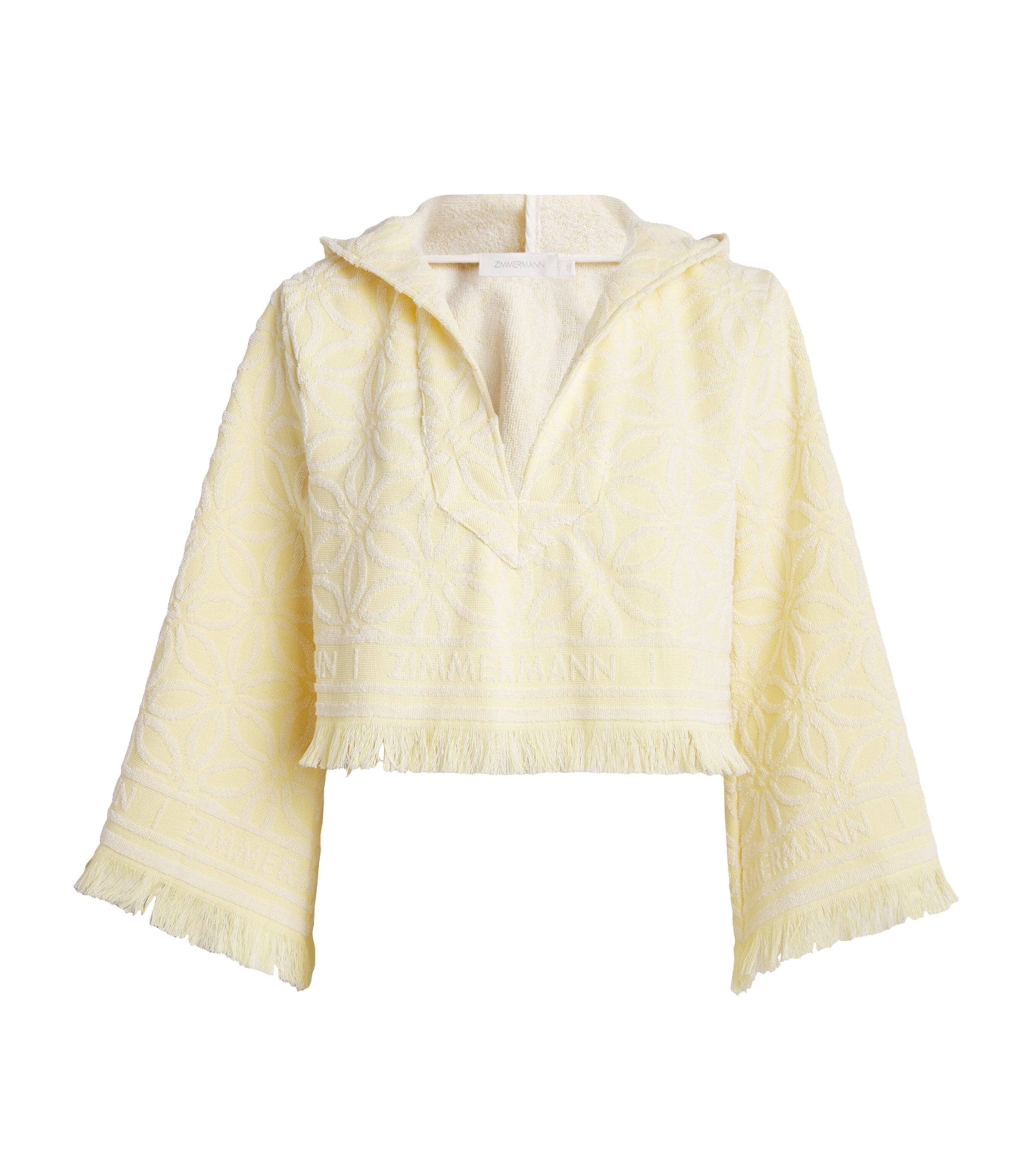 Cotton Towelling Coco Cropped Hoodie