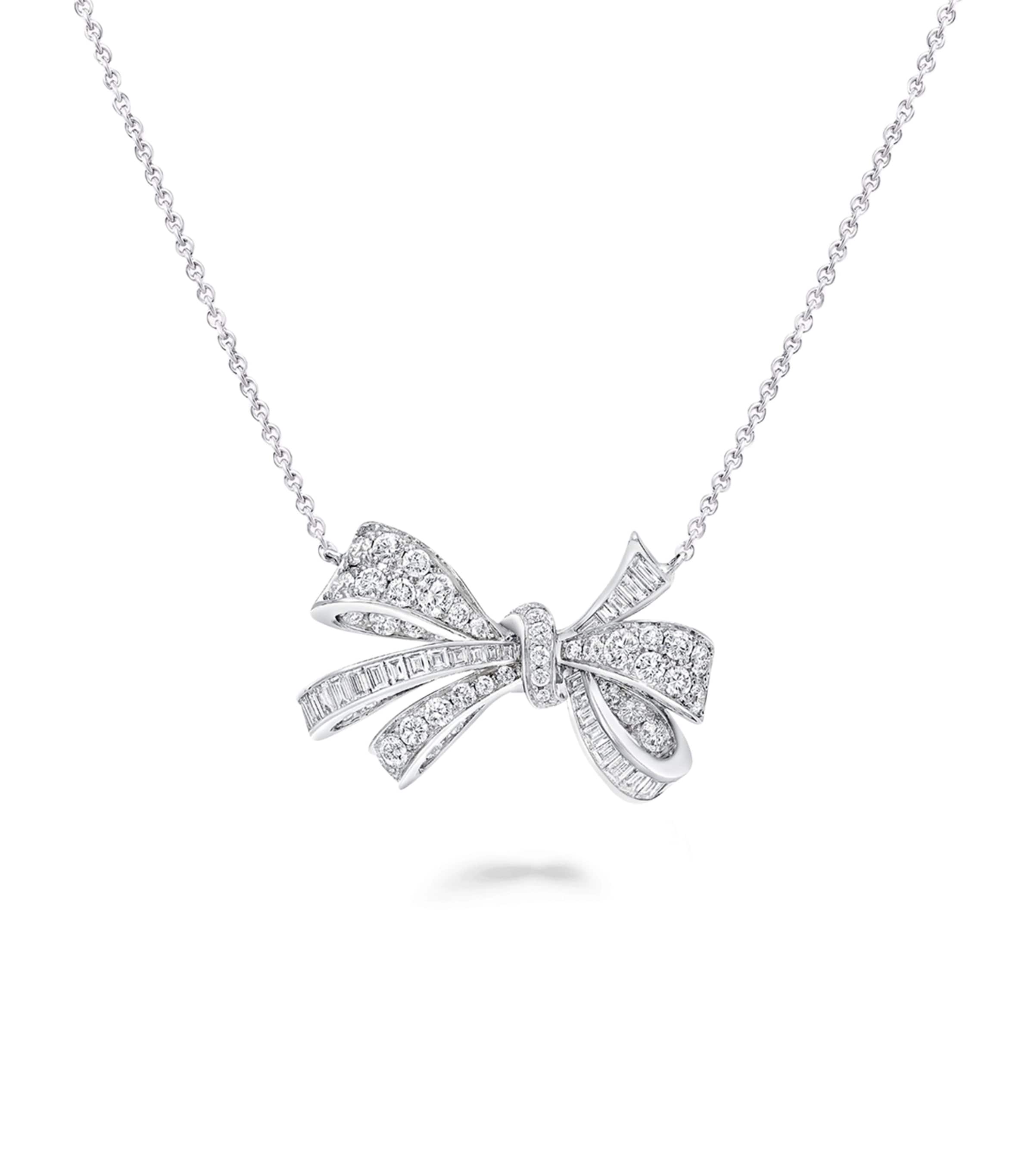 Graff White Gold and Diamond Tilda's Bow Necklace White Gold