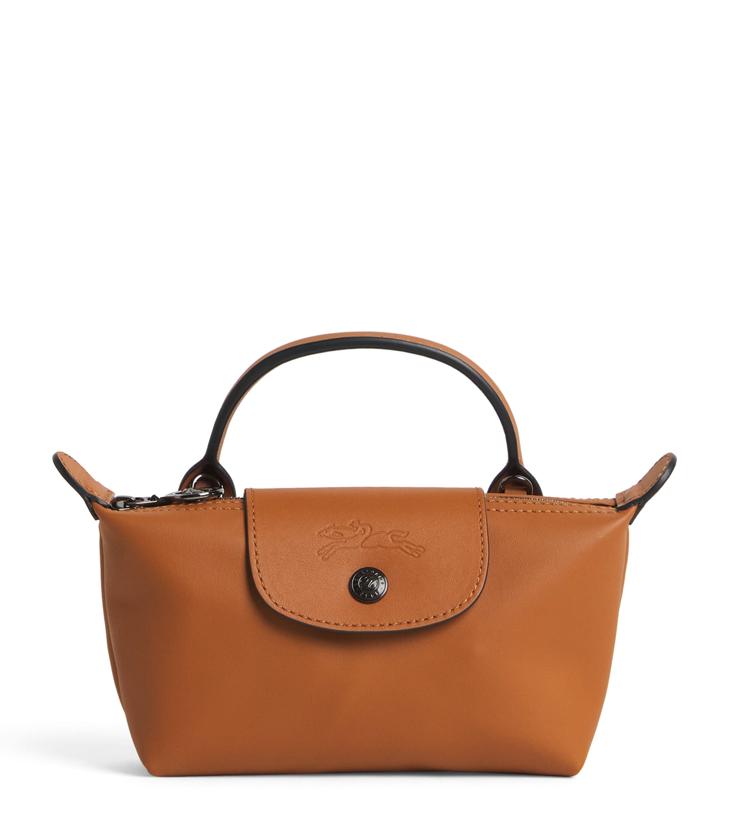 Longchamp Extra Small Leather Le Pliage Xtra Pouch Cashew