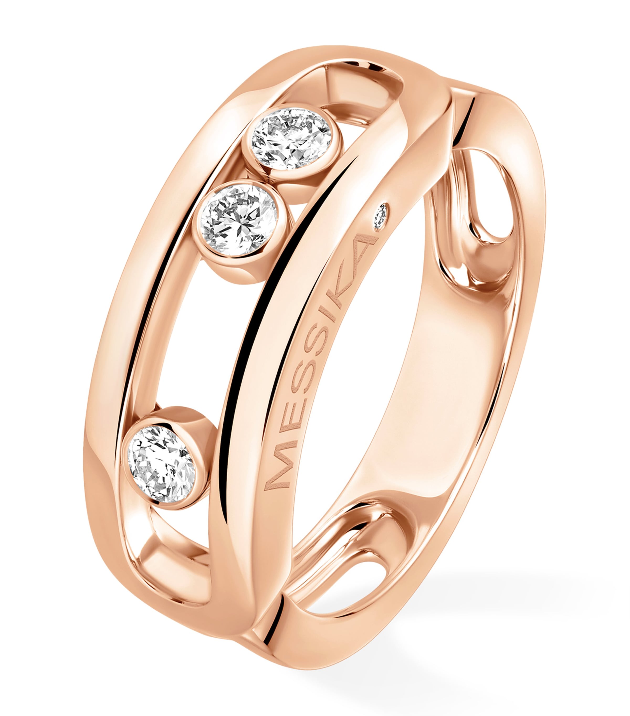 Messika Move Classique Rose Gold and Diamond Ring (0.24ct) Pink Gold