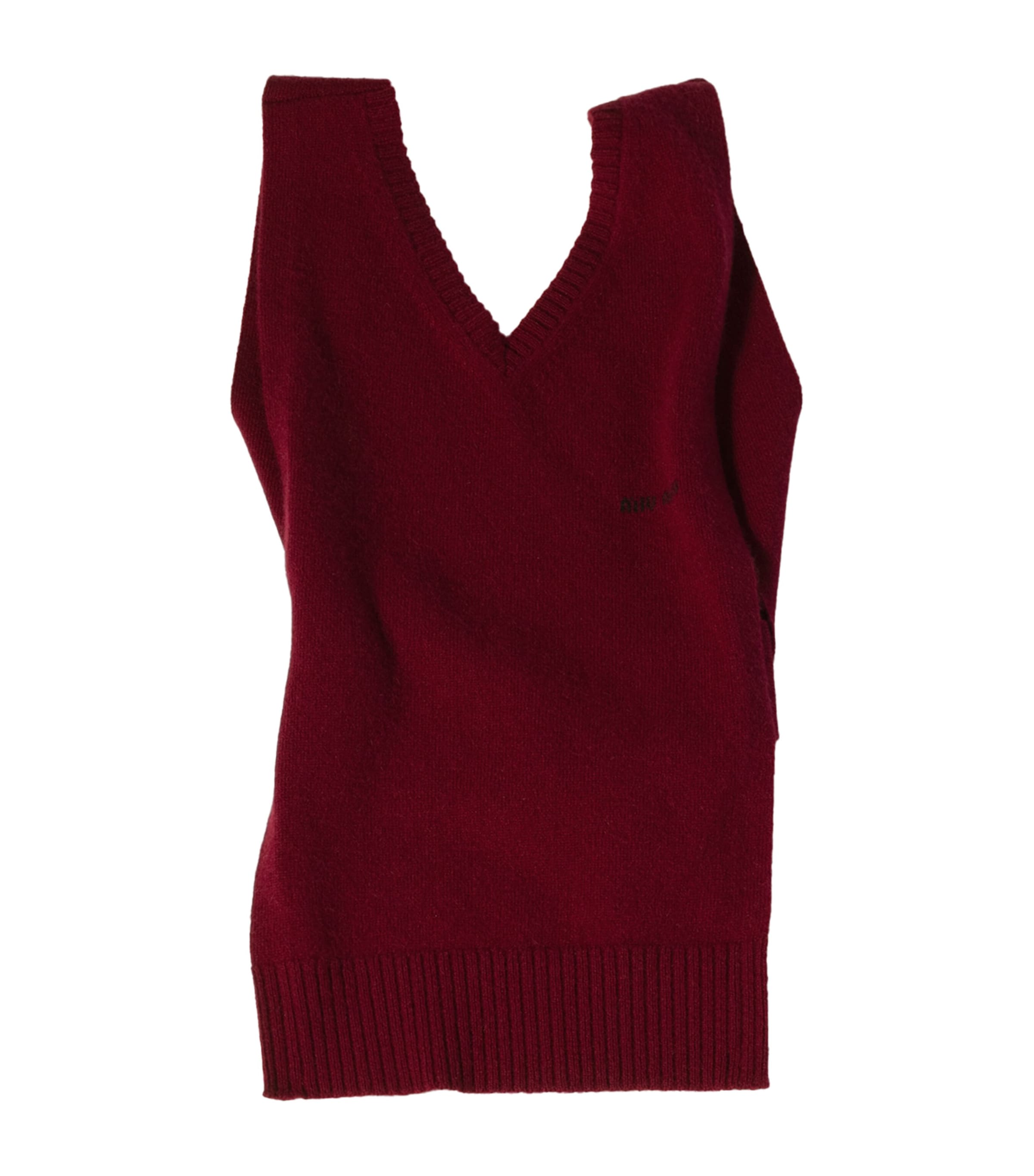 Miu Miu Womens Cashmere Backless Sweater Vest