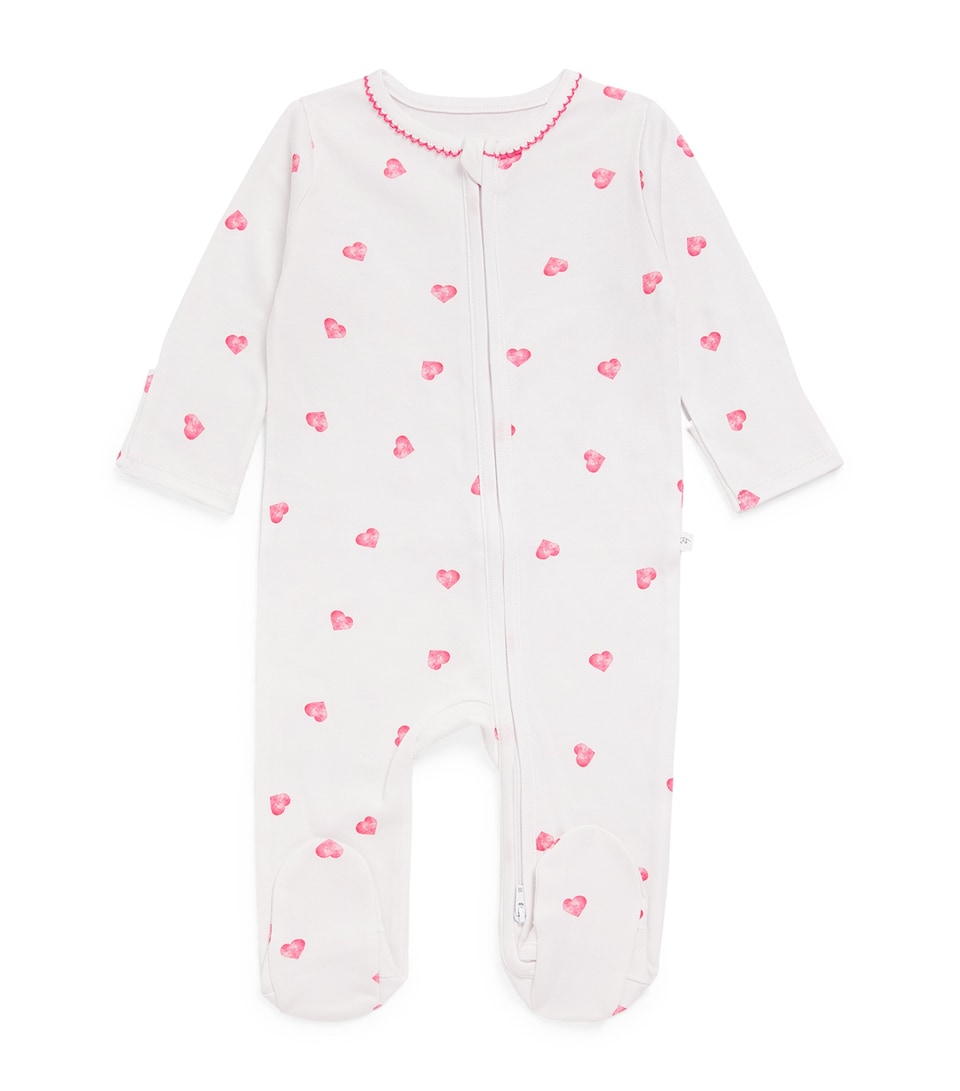 Rosa & Blue Hearts All-In-One (0-3 Months) Pink Heart