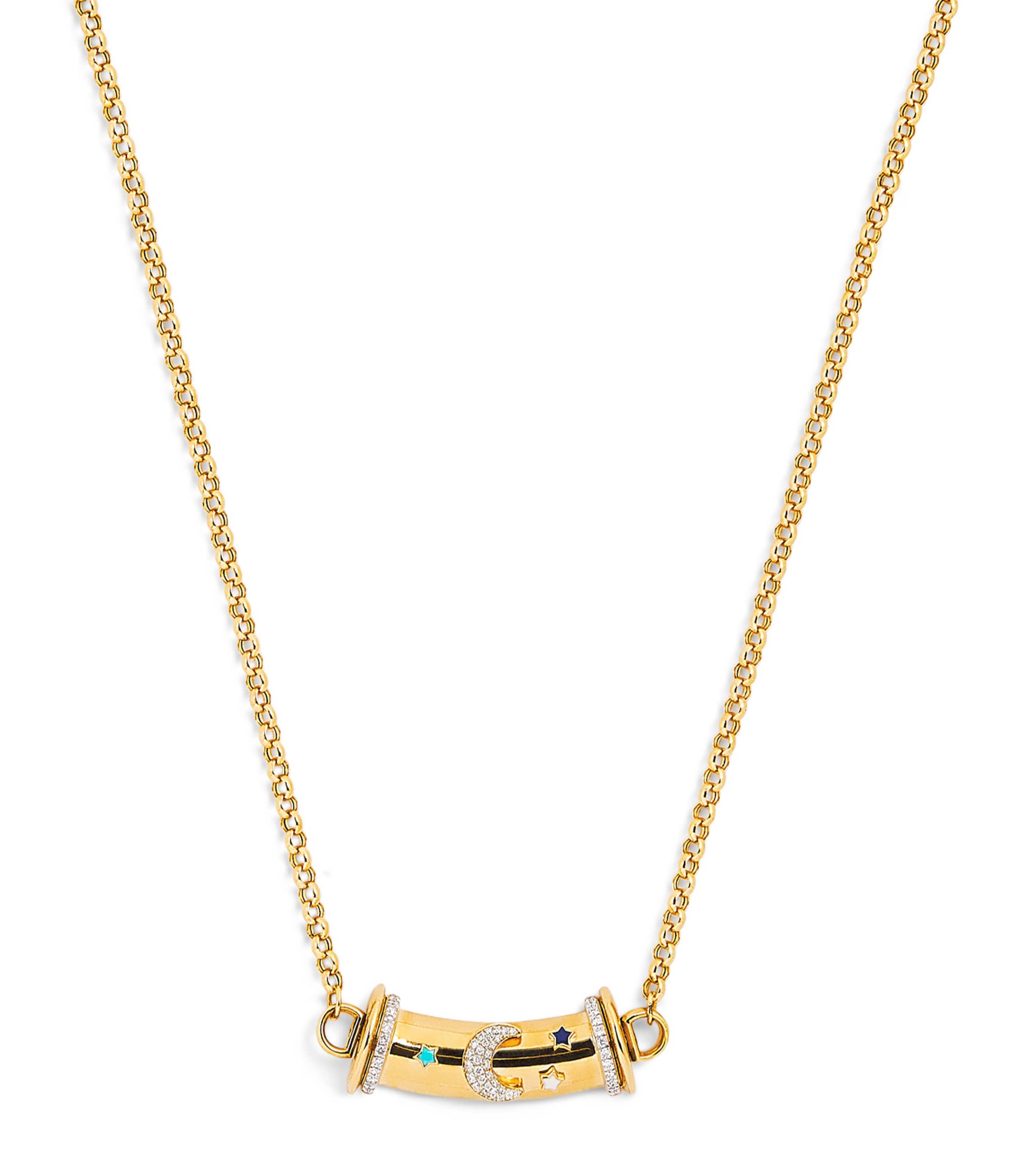 Yellow Gold and Diamond Lot N*91 Warrior Necklace