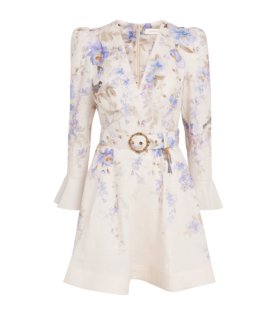 Linen Floral Luna Mini Dress