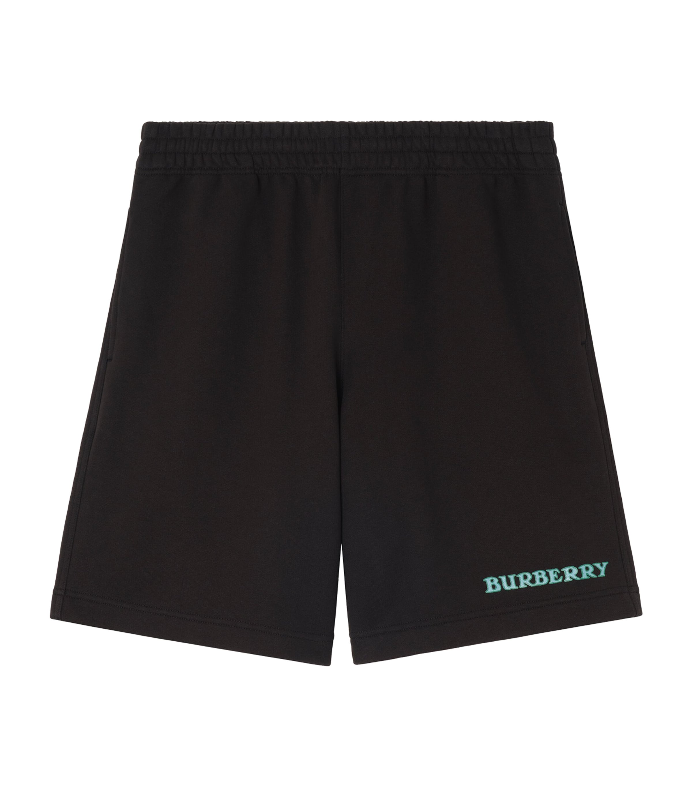 Burberry Mens Cotton Logo Shorts Black